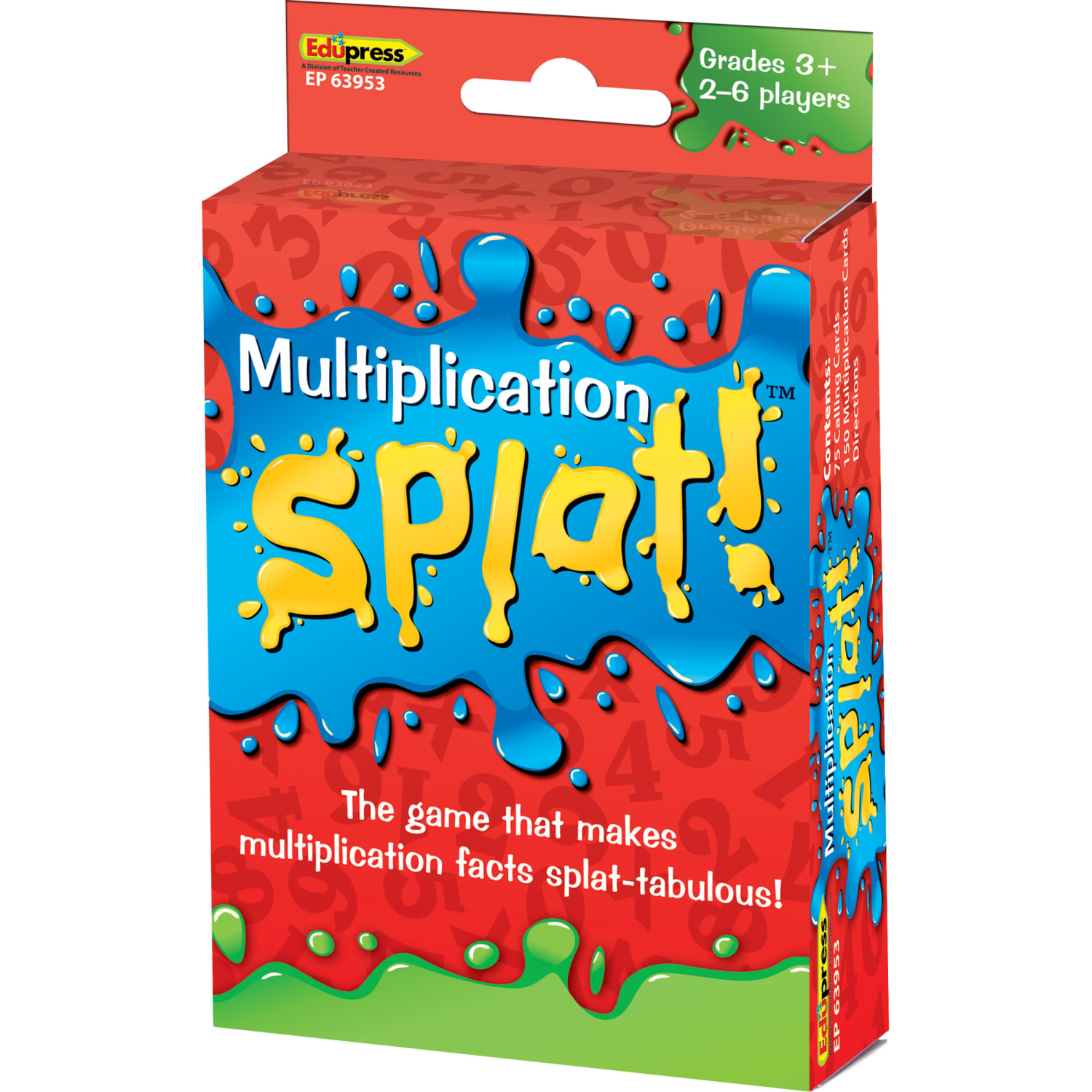 Teacher Created Resources Multiplication Splat Card Game, Grade 3 To 12