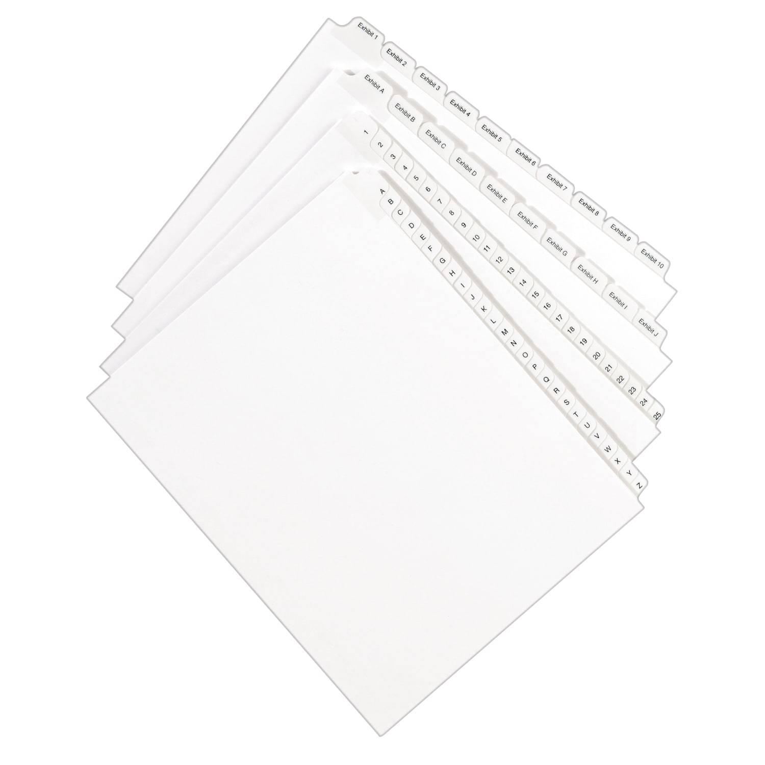 Avery Allstate-Style Collated Legal Exhibit Dividers, 8 1/2in x 11in, White Dividers/White Tabs, 25, Pack Of 25 Tabs - Image 6