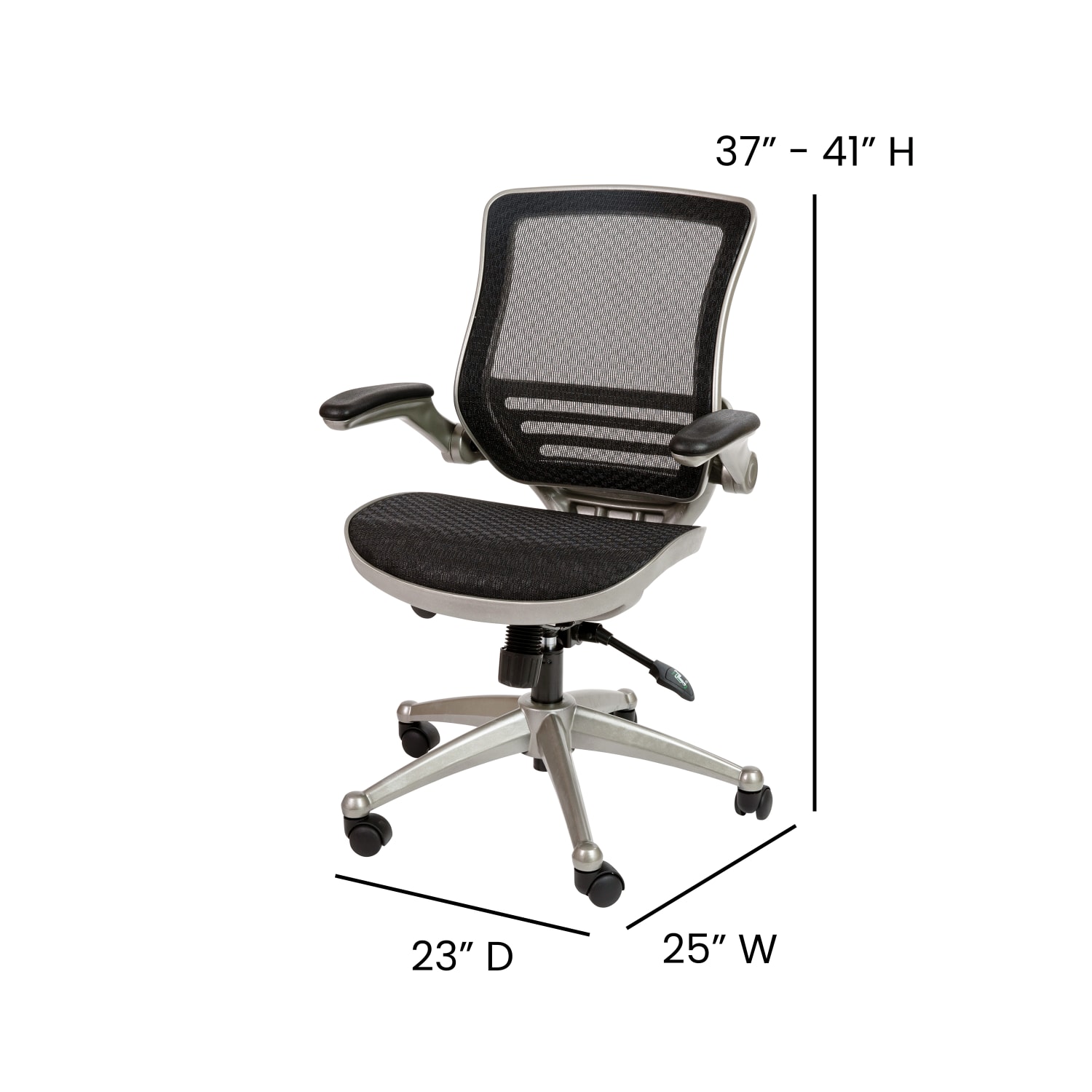 Flash Furniture Mesh MidBack Executive Office Chair BlackGraphite Silver PopularChairscom Flash Furniture Mesh Mid Back Executive Office Chair BlackGraphite Silver PopularChairscom