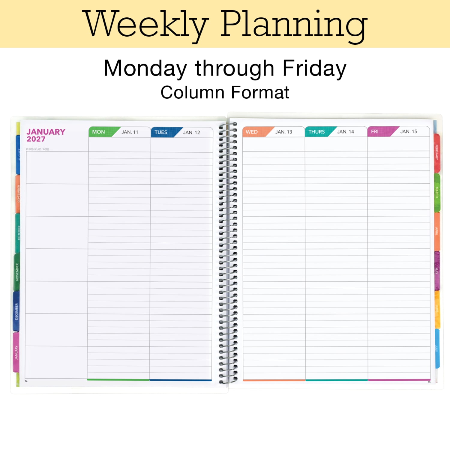 2026-2027 Excello Brands Weekly/Monthly Academic Year Teacher Planner, 8-1/2in x 11in, Teal Gold Marble, August To July, Total Qty 1 - Image 5