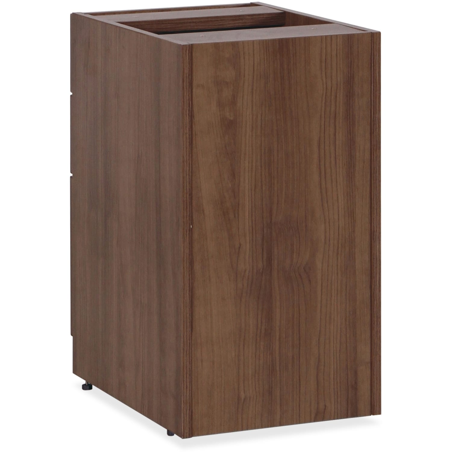 Lorell Essentials 16inW Vertical 3-Drawer Fixed Pedestal File Cabinet For Computer Desk, Walnut - Image 5