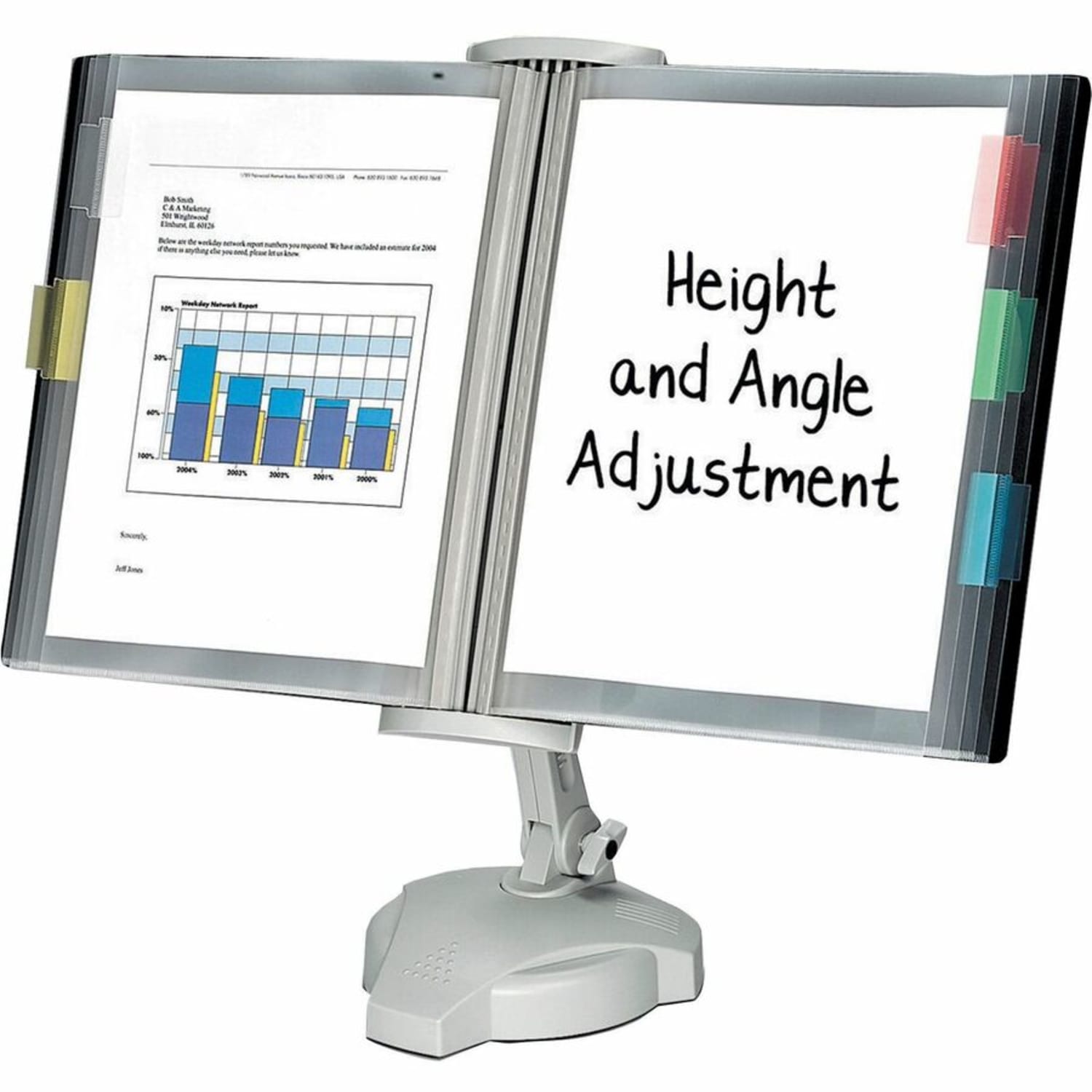 Fellowes Desktop Reference Rack, Platinum - Image 4