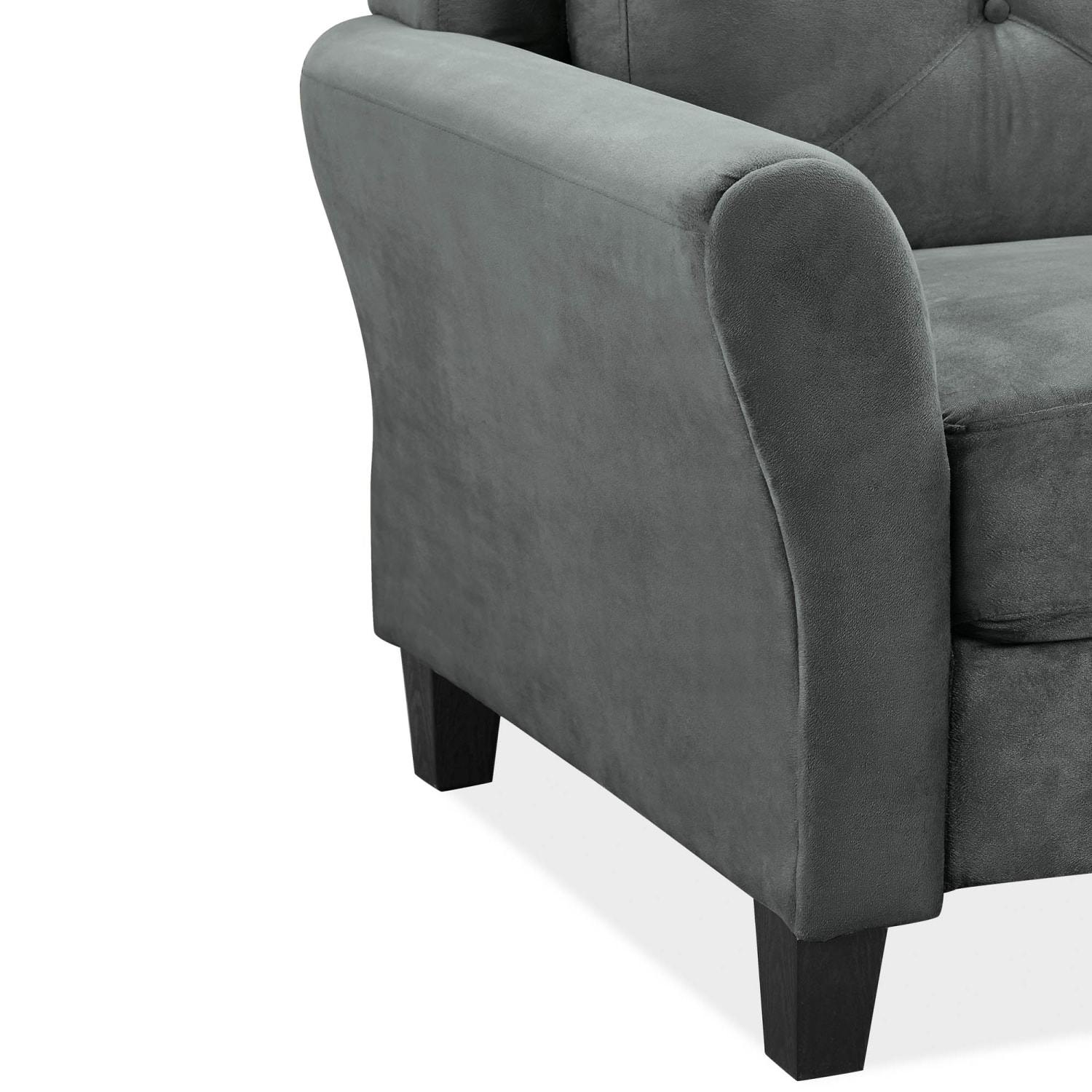 Lifestyle Solutions Hanson Microfiber Chair, Dark Gray - Image 7