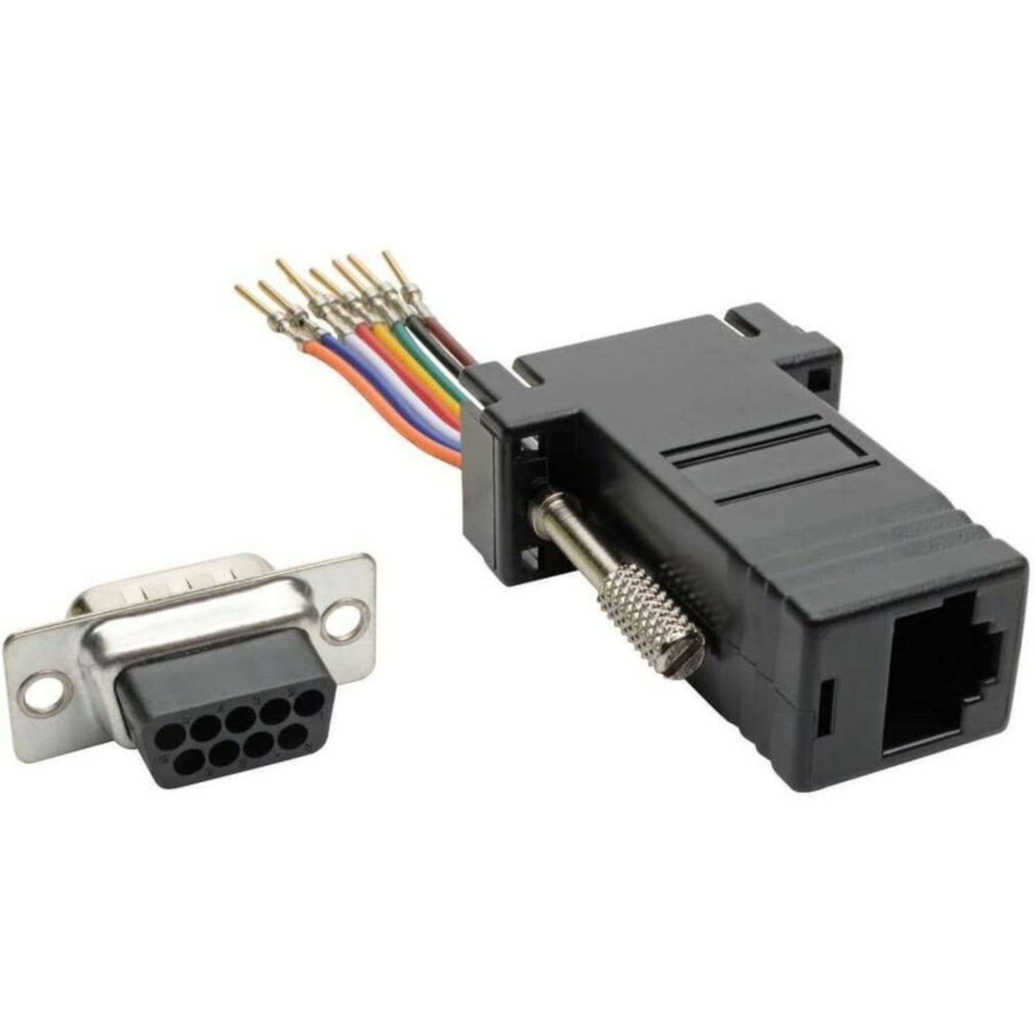Eaton Tripp Lite Series DB9 to RJ45 Modular Serial Adapter (M/F), RS-232, RS-422, RS-485 - 1 x DB-9 Male Serial - 1 x RJ-45 Female Network - Black - Image 3