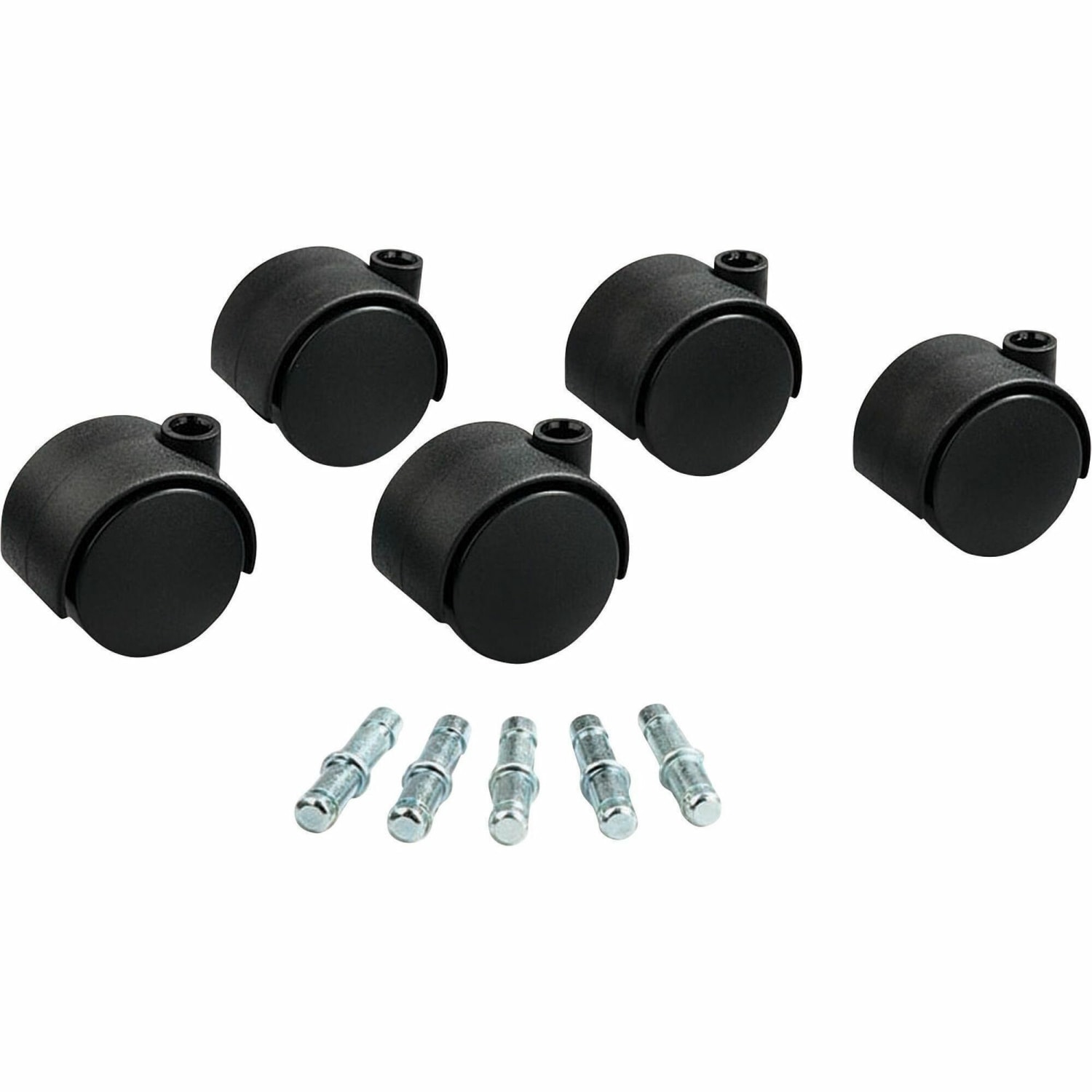 Master Caster Hard Floor Duet Casters 2in Diameter BK Stems Hard Wheels Black PopularChairscom