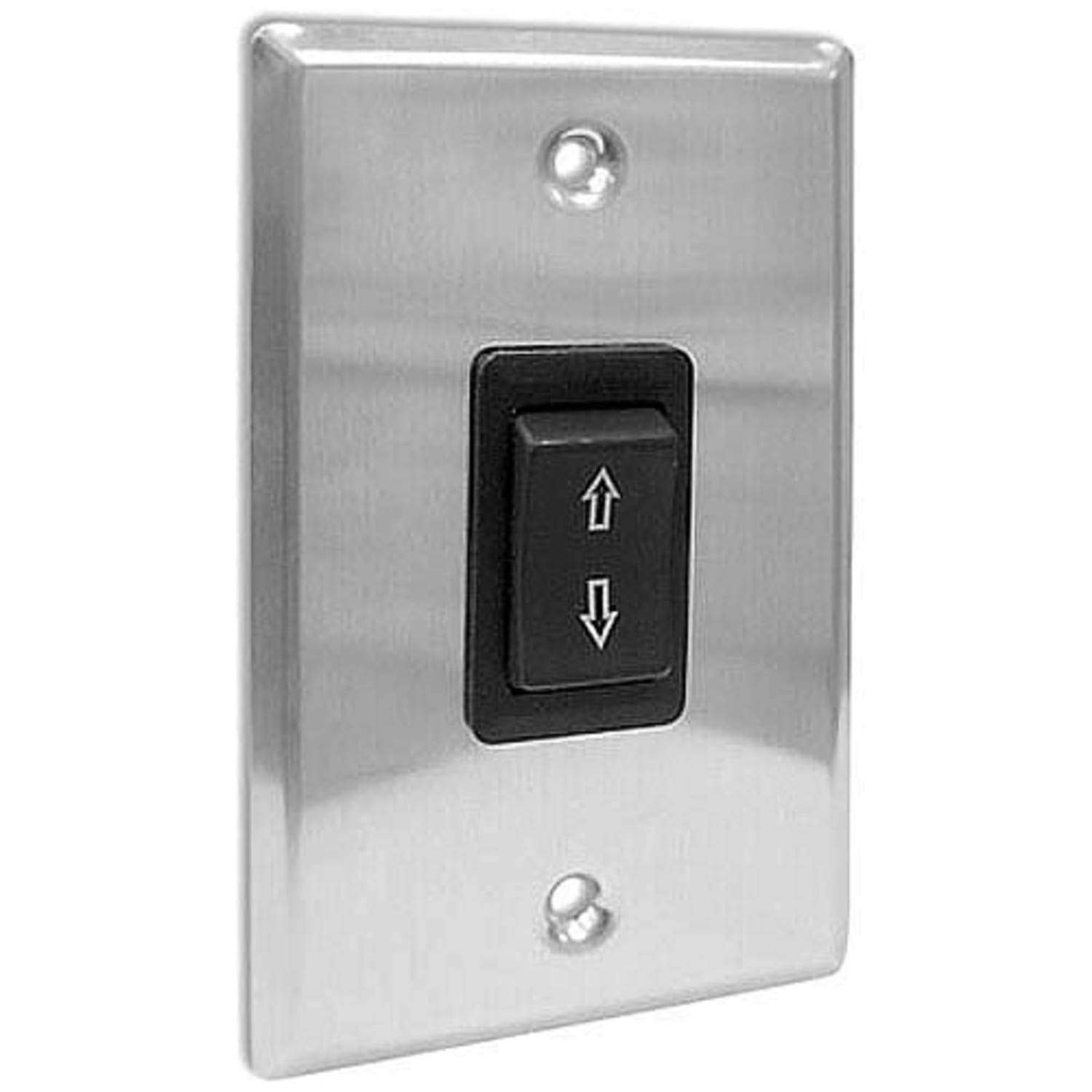 Draper Single Station Control SS-1R - Projection screen key-switch - black, stainless steel - Image 3