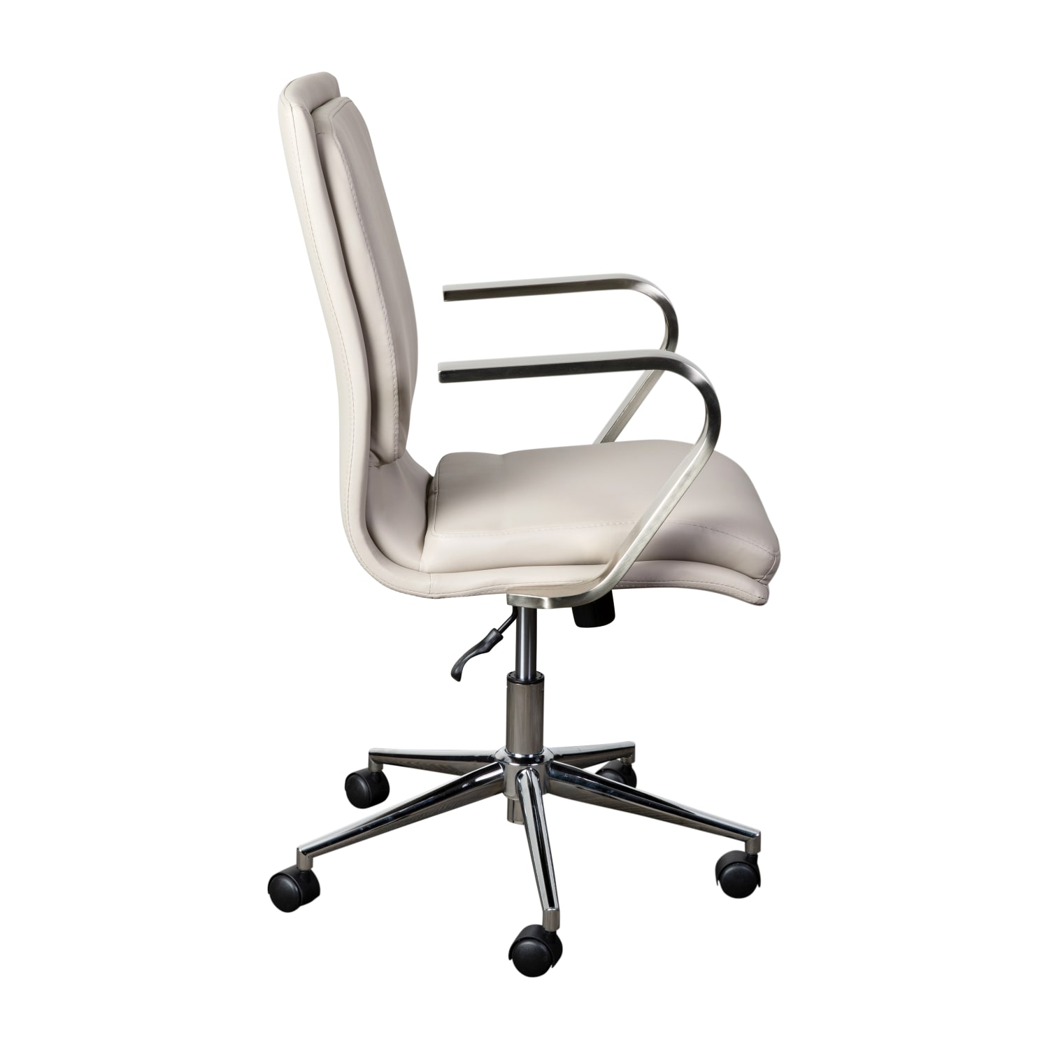 Flash Furniture James Faux Leather Mid-Back Designer Executive Upholstered Office Chair, Taupe/Chrome - Image 11