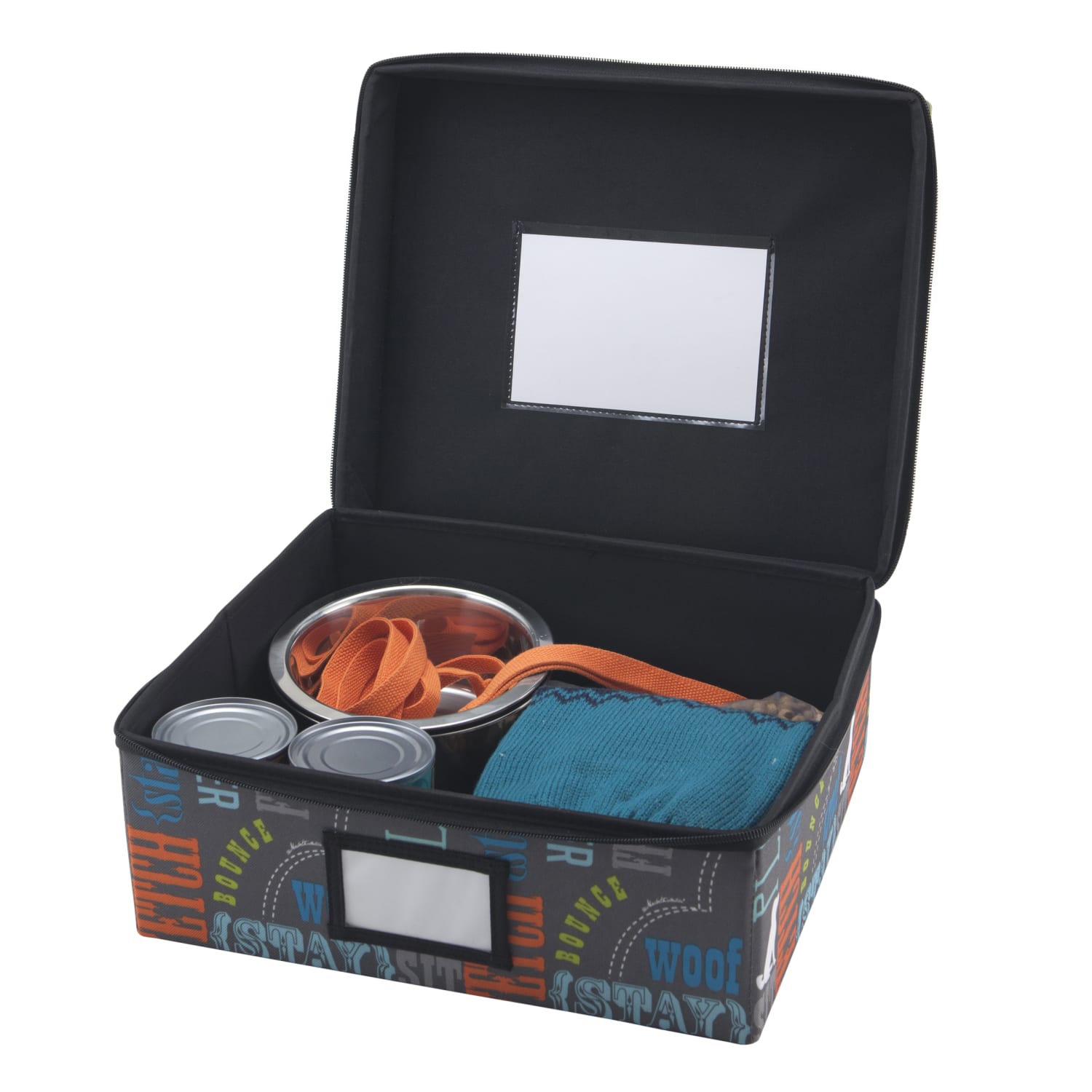 Advantus Rover Pet Travel Storage Bin, 6-1/2inH x 13-1/4inW x 11inL, Gray - Image 5