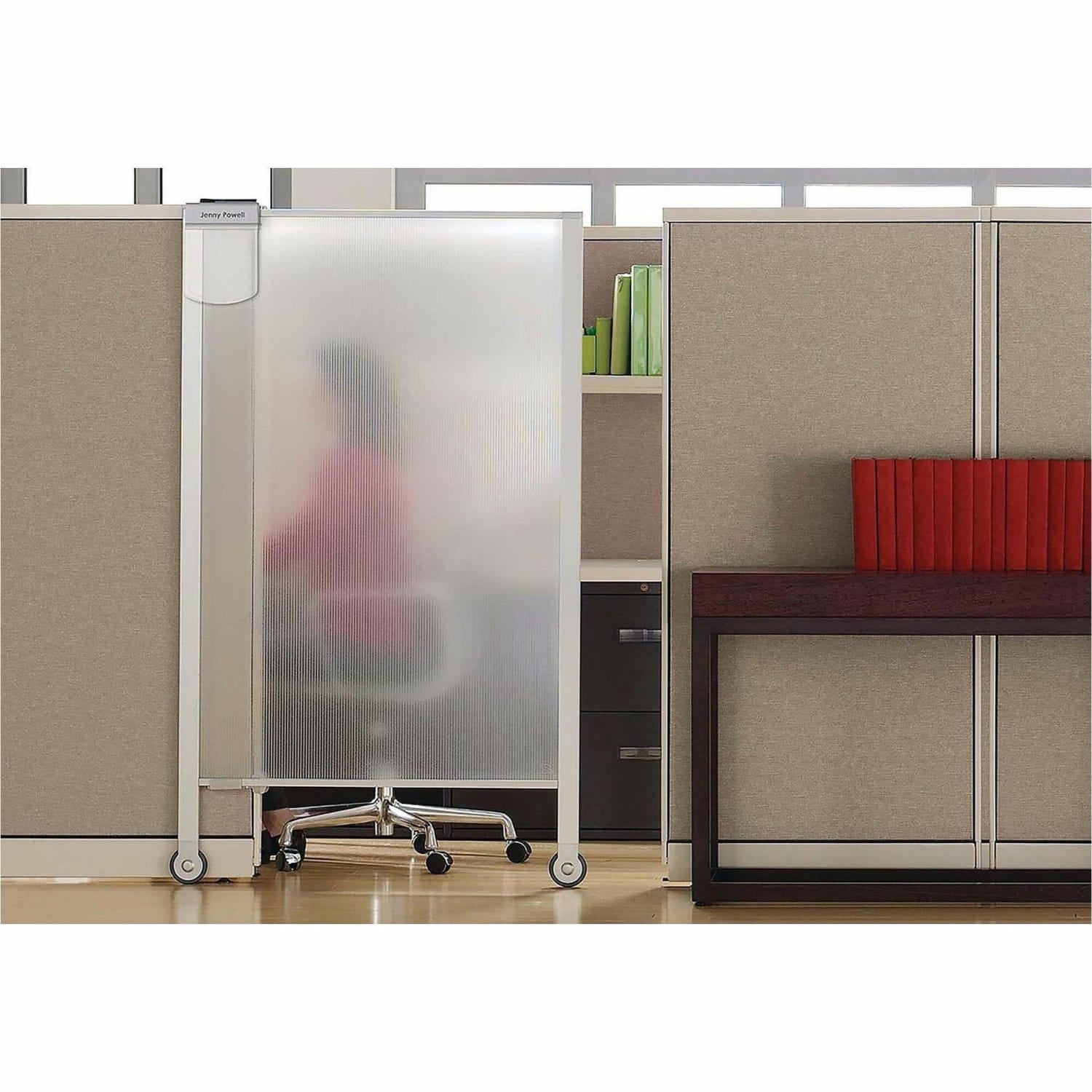 Quartet Workstation Privacy Screen, Silver - Image 3