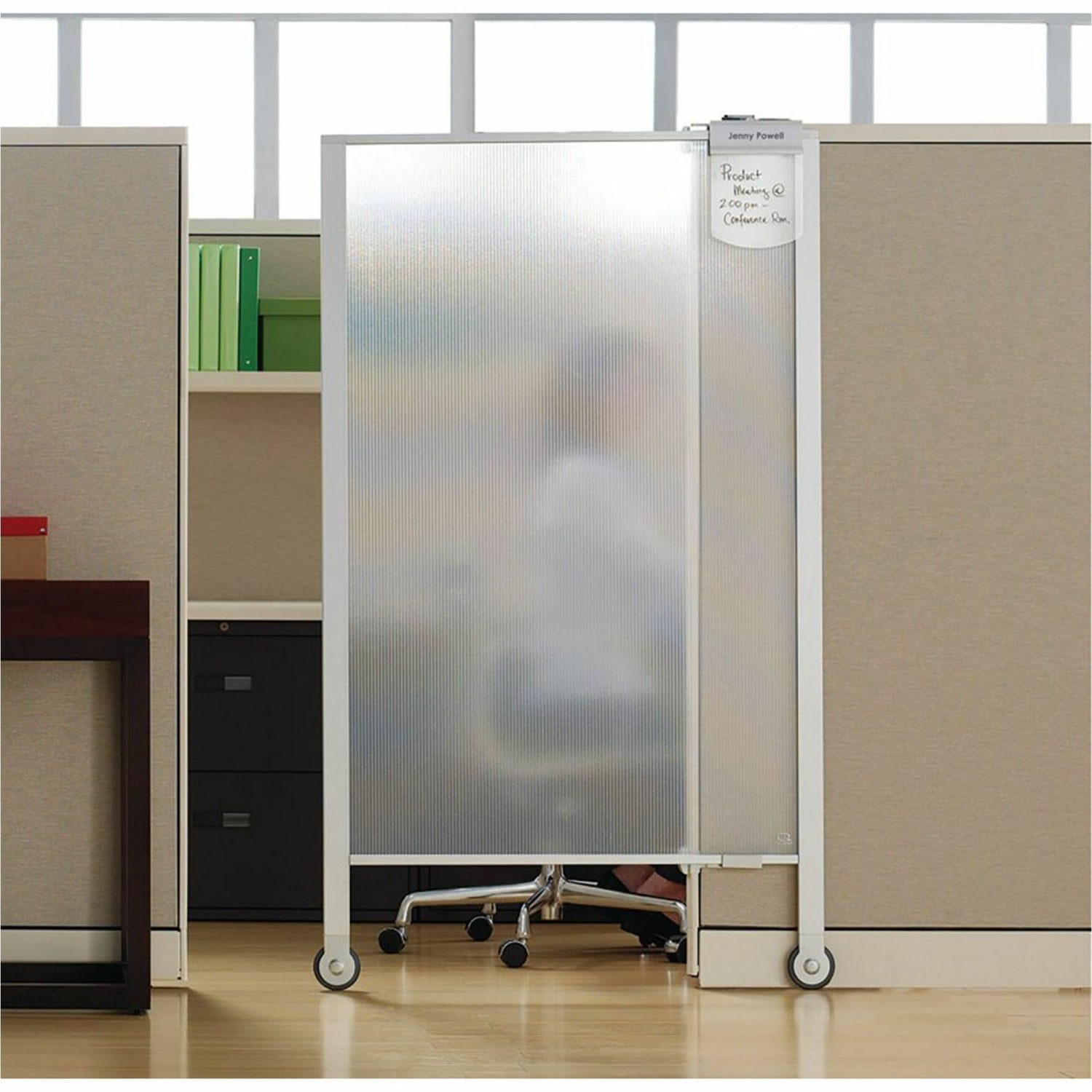 Quartet Workstation Privacy Screen, Silver - Image 4