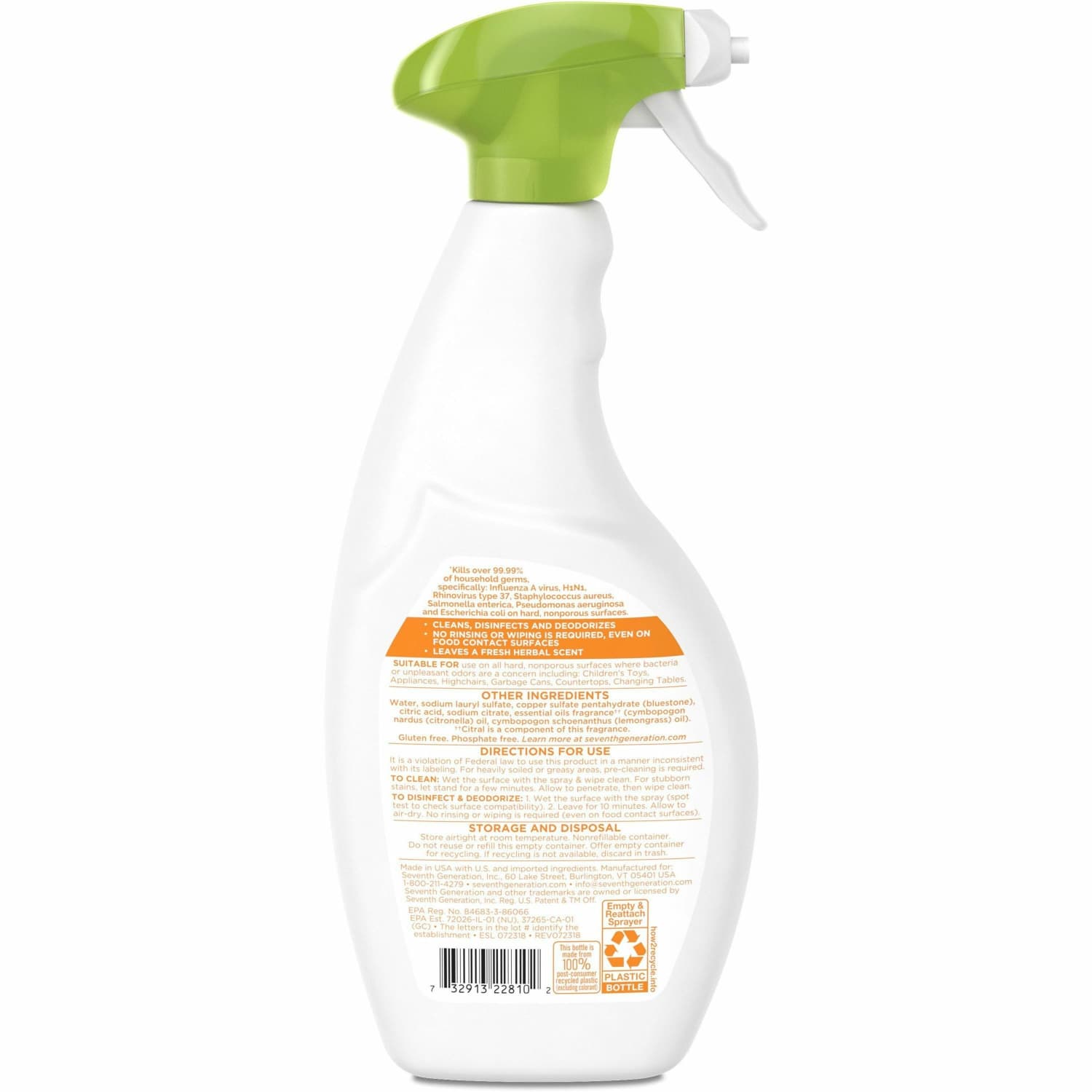 Seventh Generation Disinfecting Multi-Surface Cleaner -  - 22810CT - Image 5