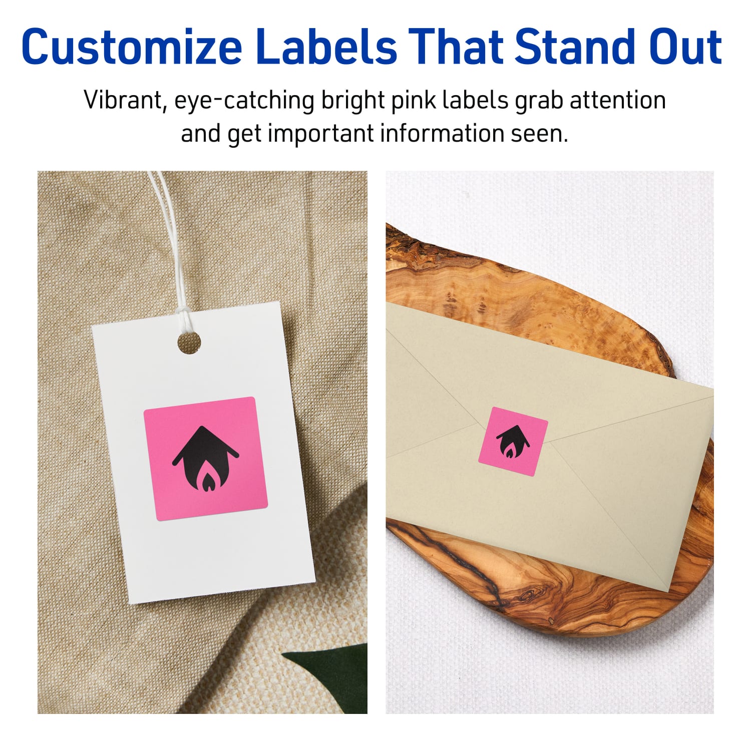 Avery Print-To-The-Edge Labels With Sure Feed Technology And Easy Peel, 94106-BPP80, Square, 1-1/2in x 1-1/2in, Matte Bright Pink, Pack of 1600 - Image 4