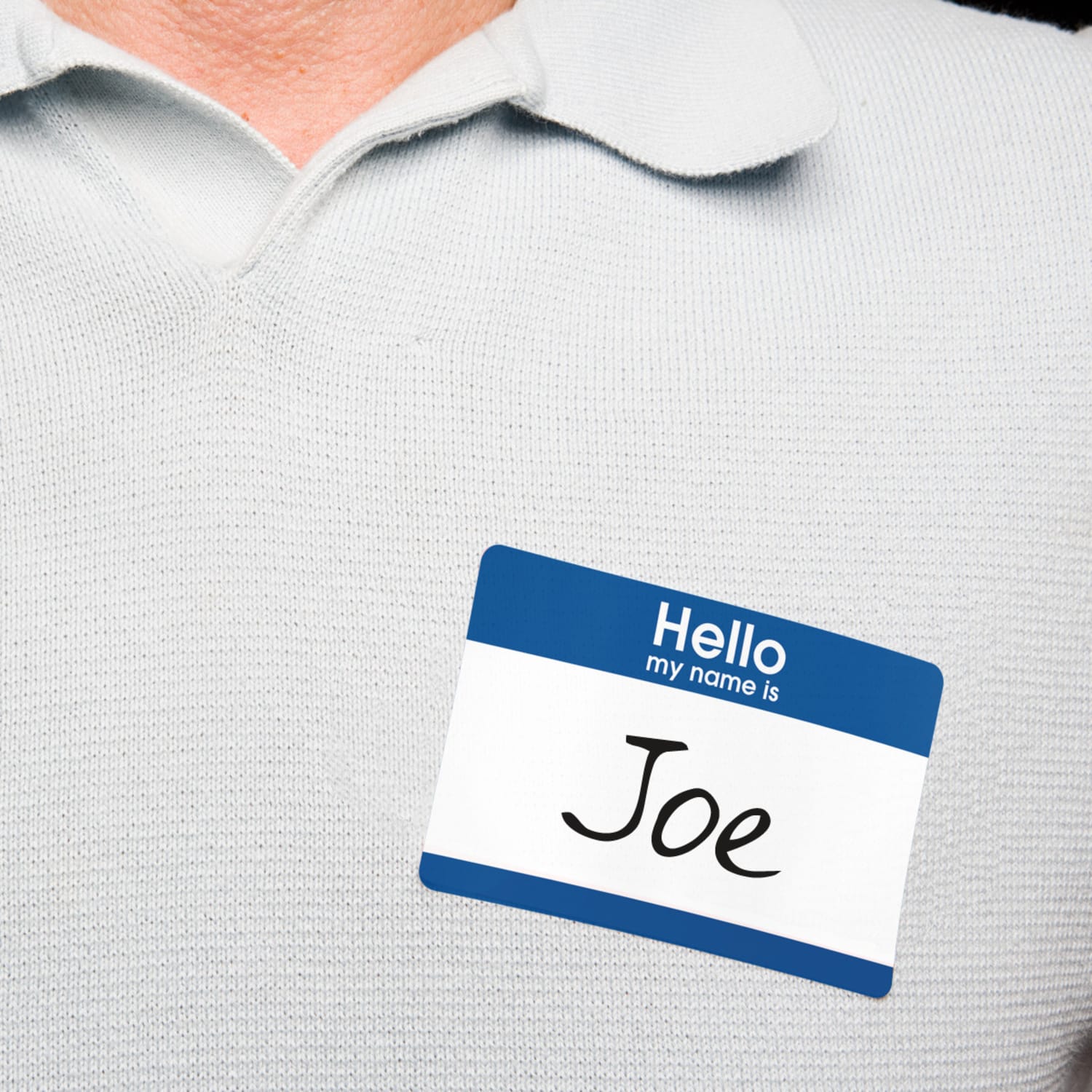 Avery "Hello My Name Is" Name Tags, 05141, 2-1/3in x 3-3/8in, White With Blue Border, 100 Removable Name Badges - Image 4