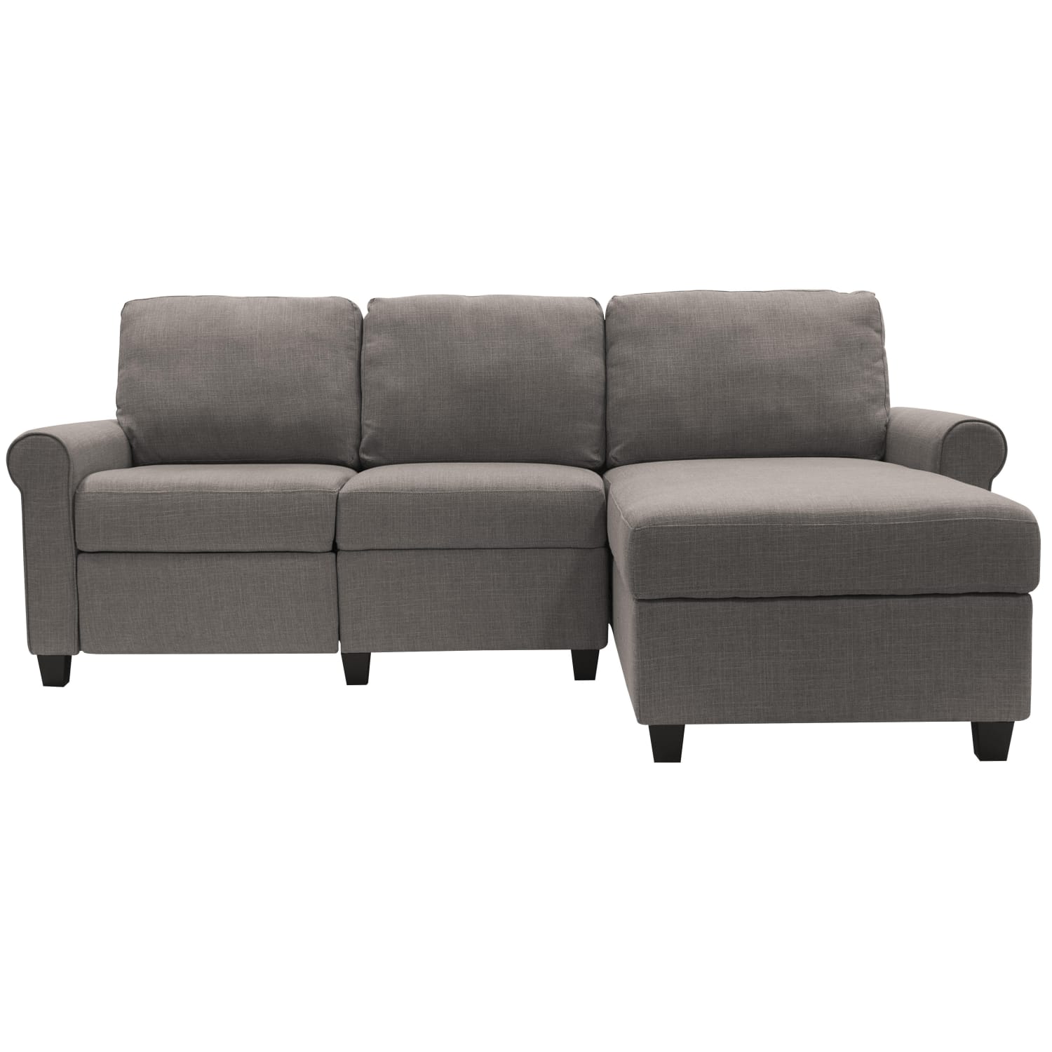 Serta® Copenhagen Reclining Sectional With Storage Chaise, Right, Gray/Espresso - Image 7