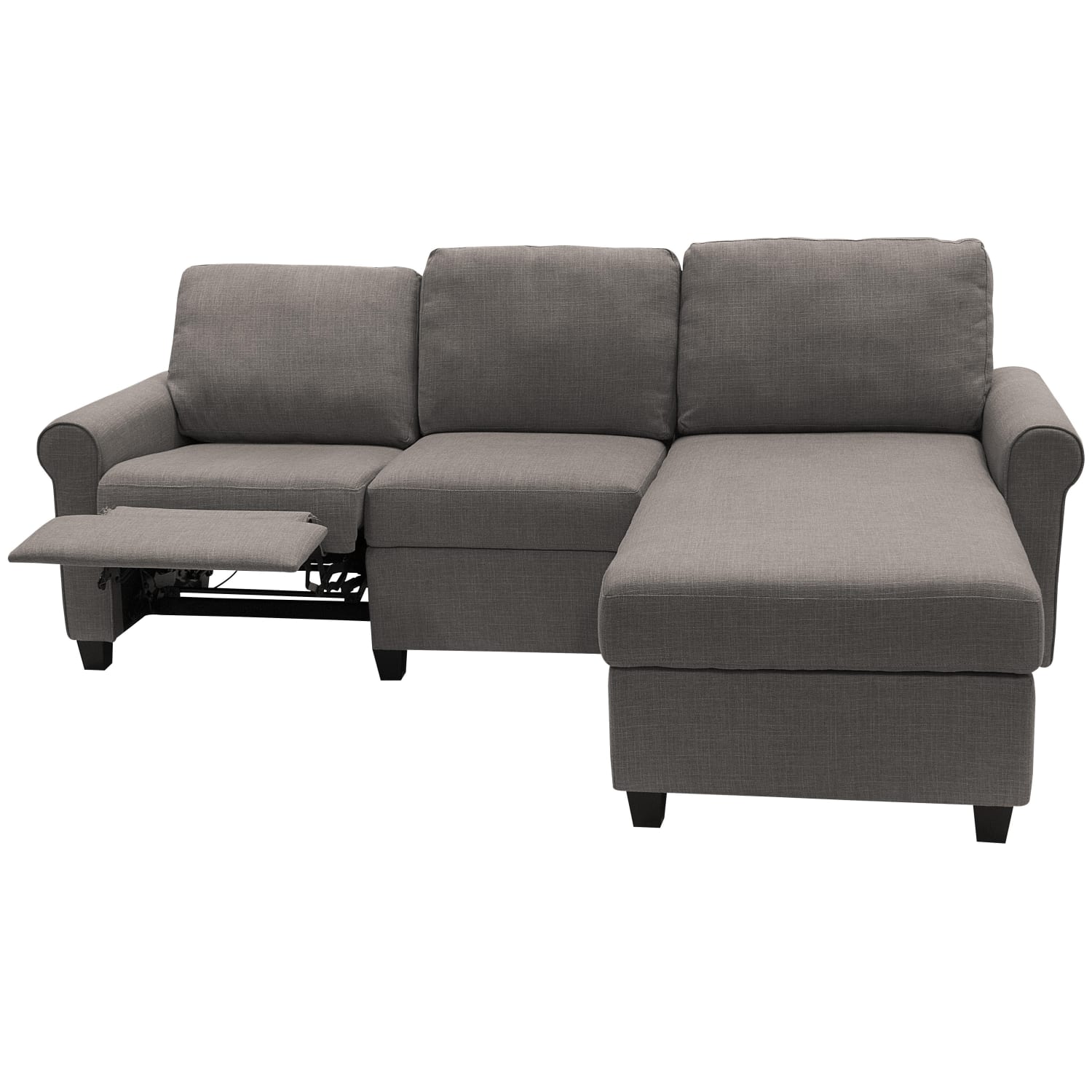 Serta® Copenhagen Reclining Sectional With Storage Chaise, Right, Gray/Espresso - Image 8