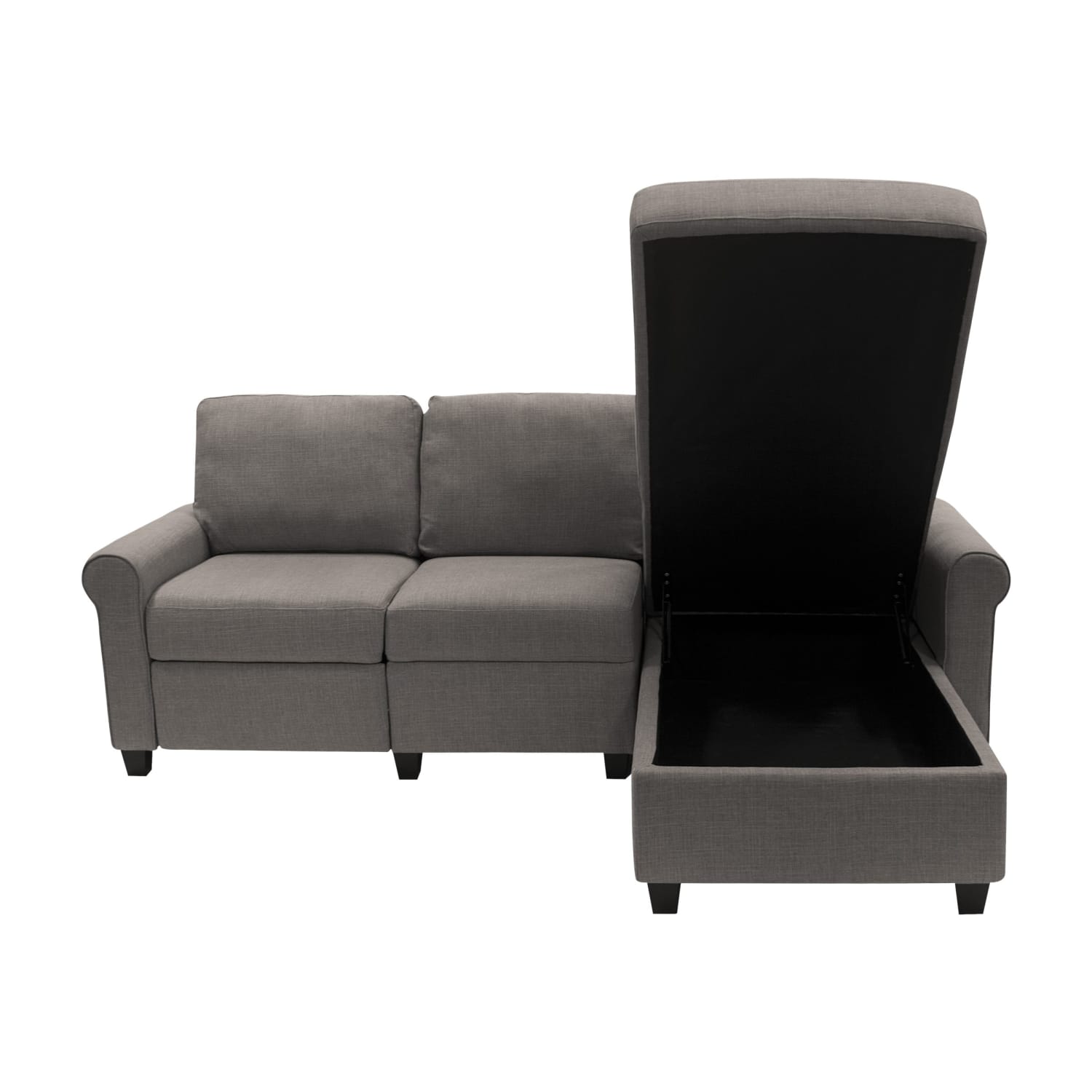 Serta® Copenhagen Reclining Sectional With Storage Chaise, Right, Gray/Espresso - Image 11