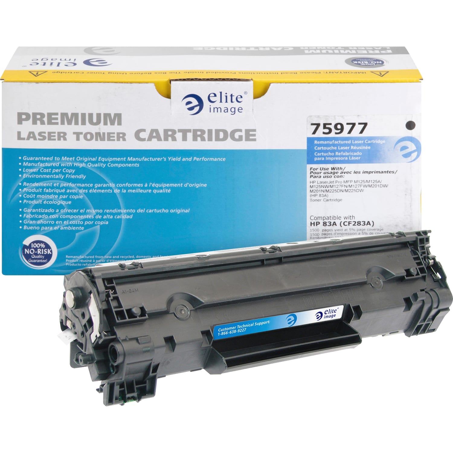 Elite Image Remanufactured Black Toner Cartridge Replacement For HP 83A, CF283A, ELI75977 - Image 3