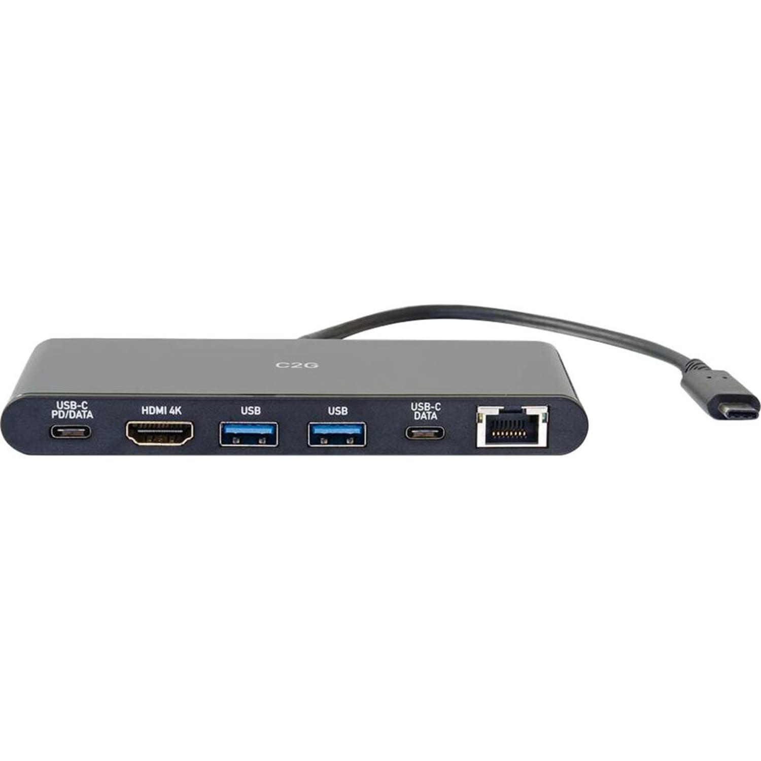 C2G USB-C 6-in-1 Dual Display Docking Station - 60W Power Supply, HDMI, Ethernet, USB, 3.5mm Audio and Power Delivery - 28845 - Image 5