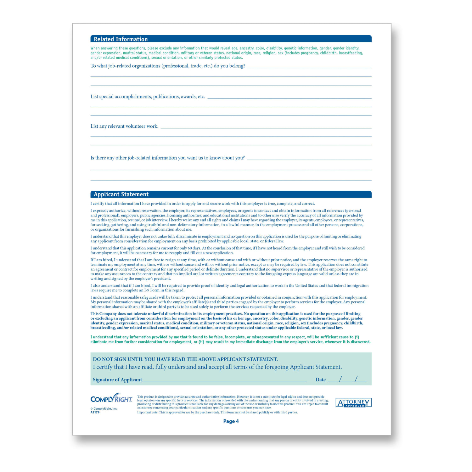 ComplyRight State-Specific Job Applications, Maryland, 8-1/2in x 11in, White, Pack Of 50 - Image 3