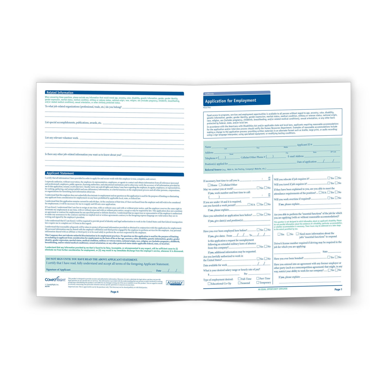 ComplyRight State-Specific Job Applications, Maryland, 8-1/2in x 11in, White, Pack Of 50 - Image 4