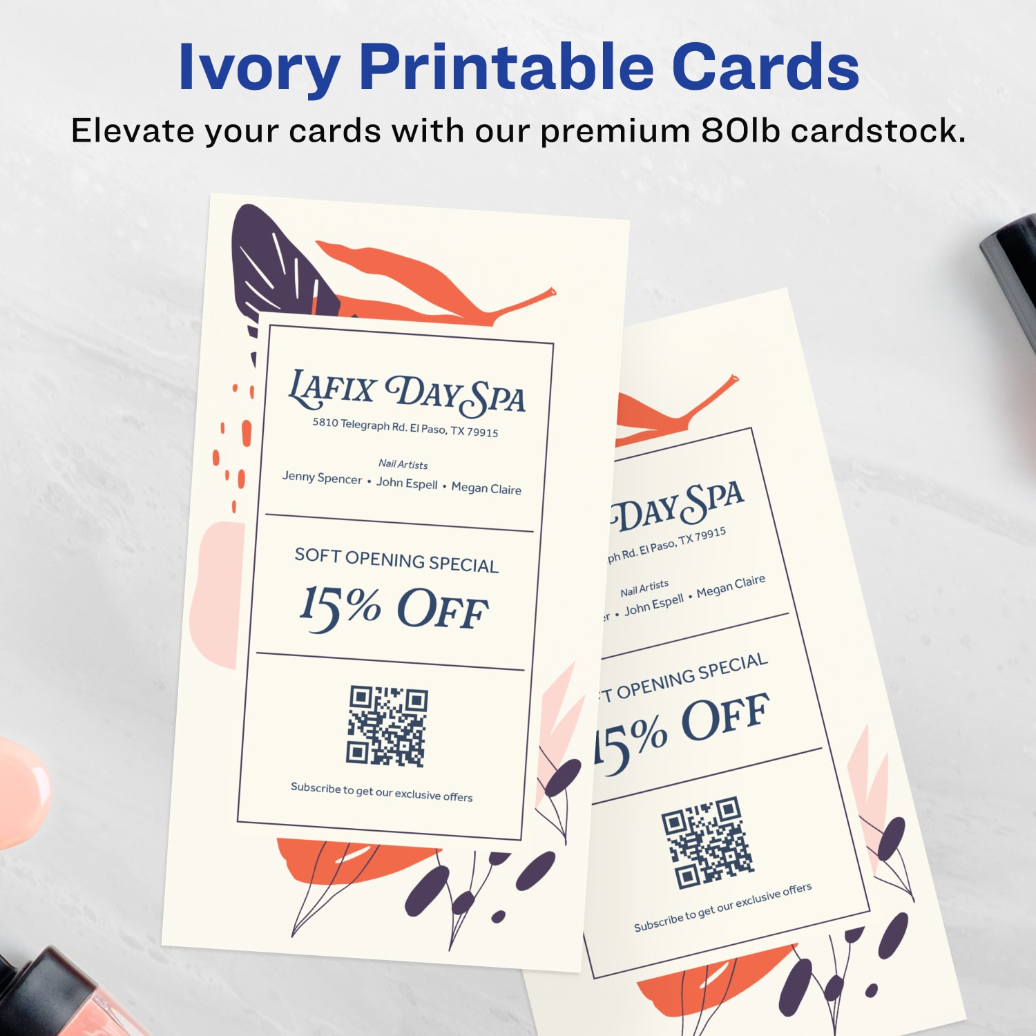 Avery Printable Postcards, 95280-MIC10, Rectangle, 6in x 11in, Matte Ivory, Pack Of 10 - Image 3