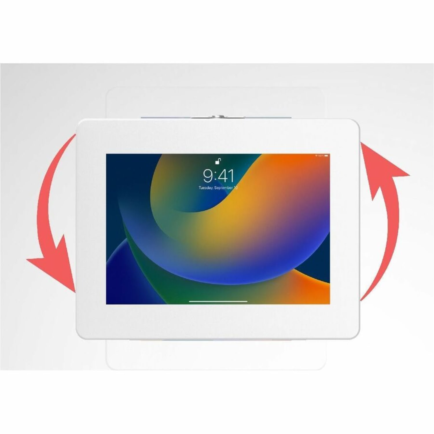 CTA Digital Premium Locking Wall Mount - Mount for tablet - lockable - metal - white - screen size: 9.7in-11in - wall-mountable - Image 4