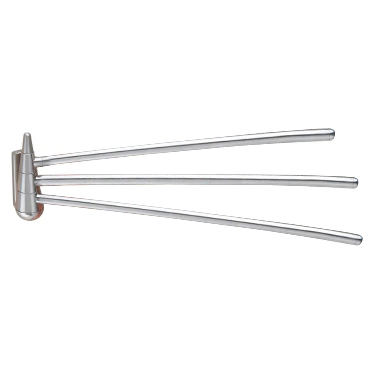 Better Houseware Stainless-Steel 3-Arm Towel Bar, 3-1/8inH x 12inW x 1inD, Silver