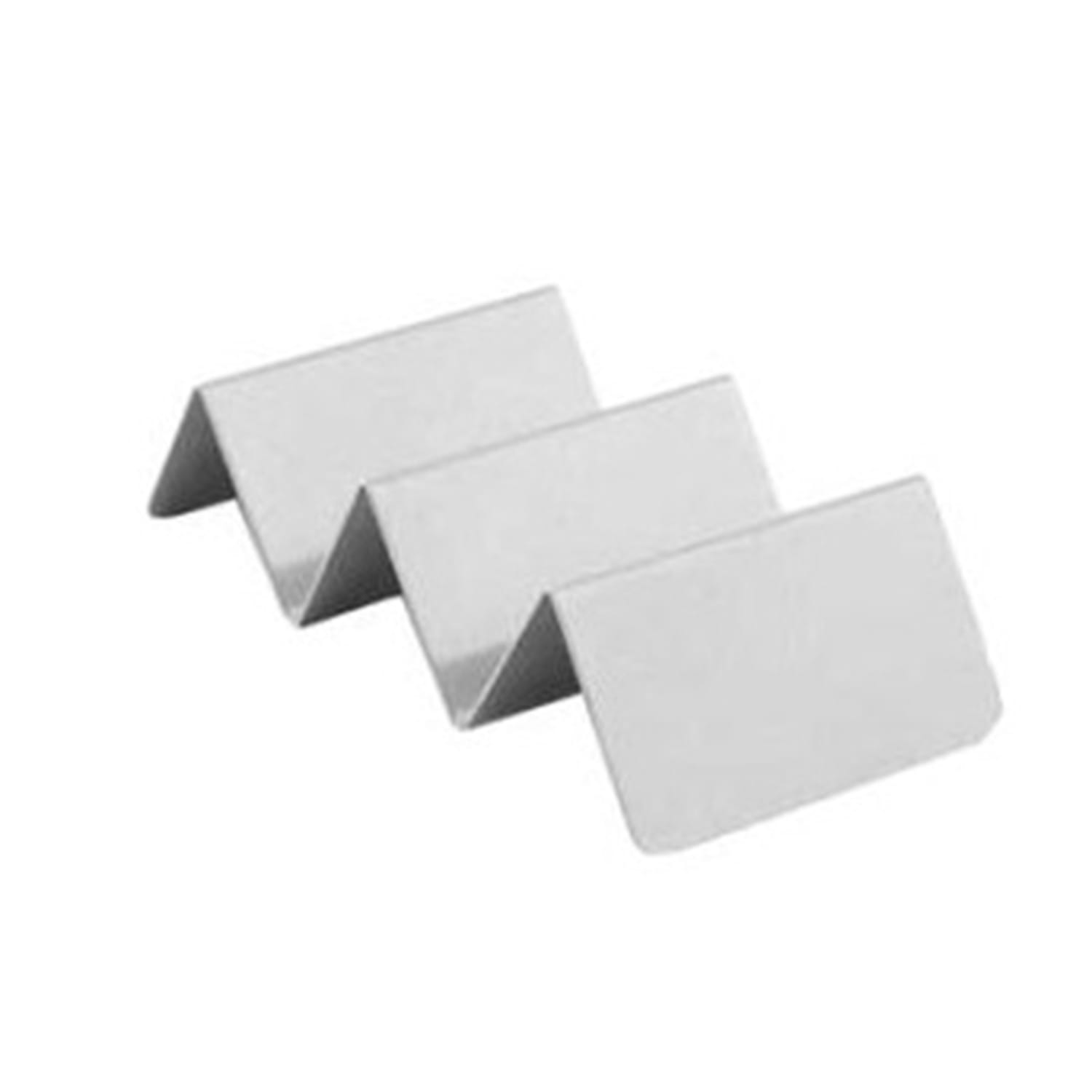 American Metalcraft 3-Compartment Mini Taco Holder, 1inH x 4inW x 2inL, Silver