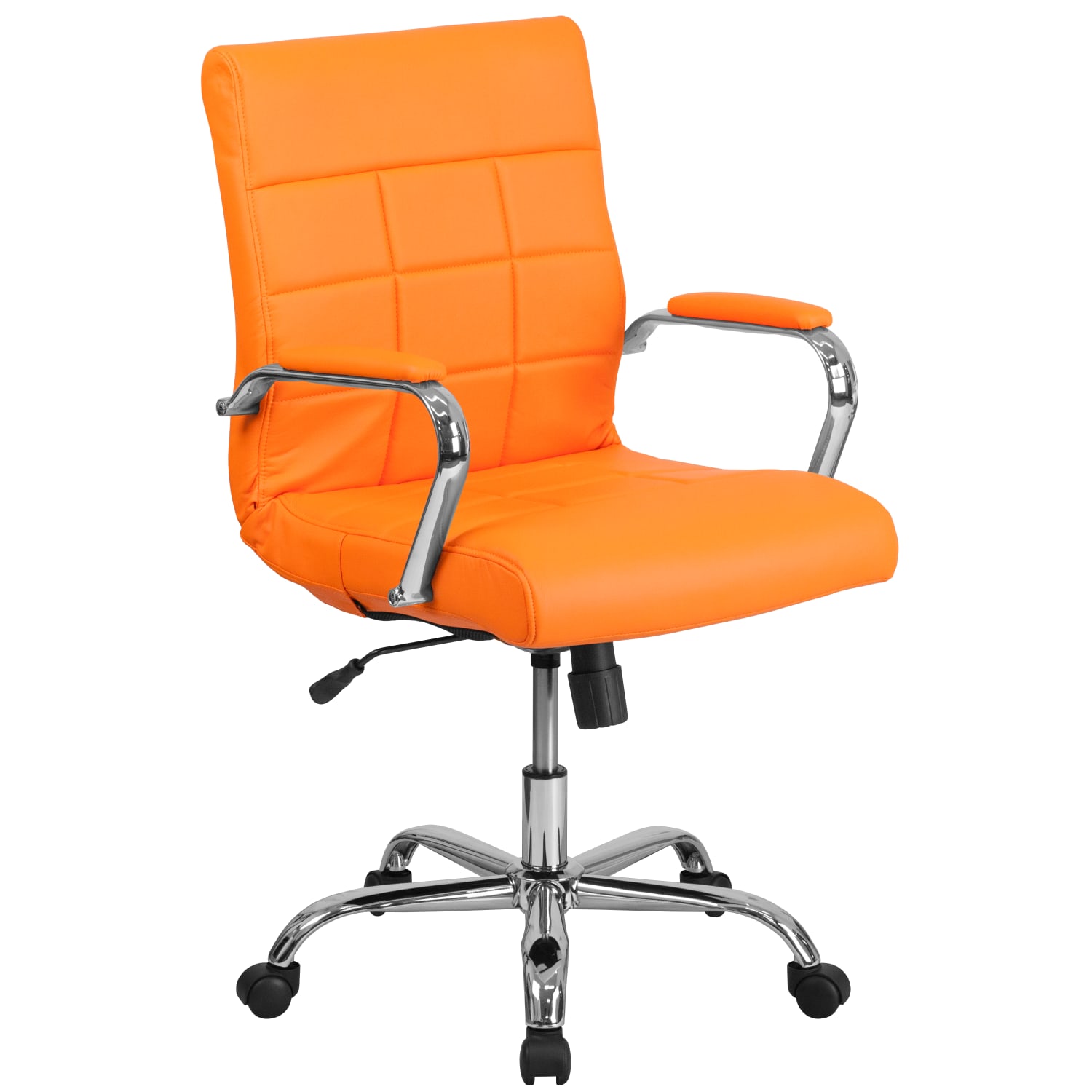 Flash Furniture Vinyl Mid Back Executive Office Chair Orange PopularChairscom