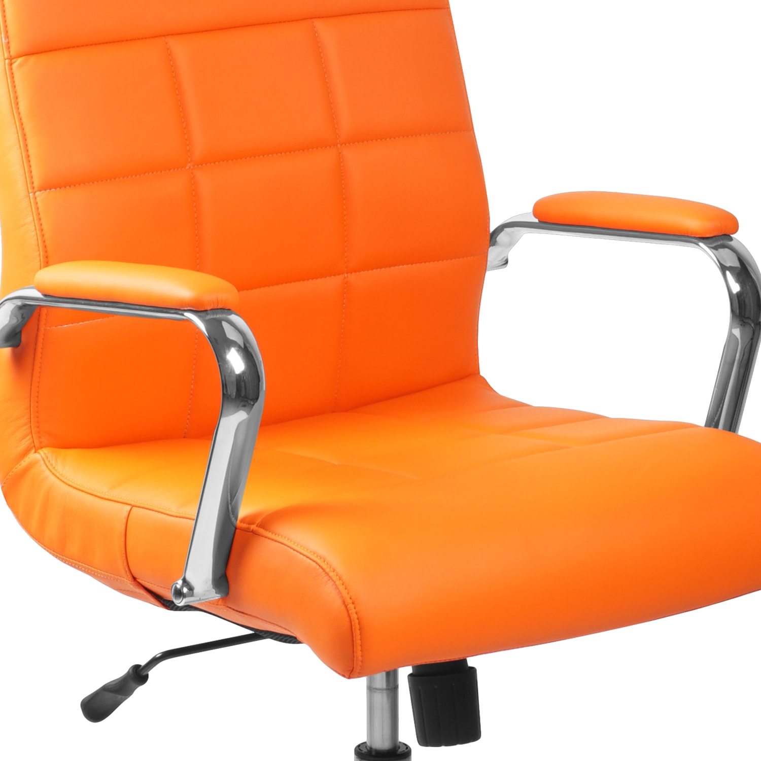 Flash Furniture Vinyl MidBack Executive Office Chair Orange PopularChairscom Flash Furniture Vinyl Mid Back Executive Office Chair Orange PopularChairscom
