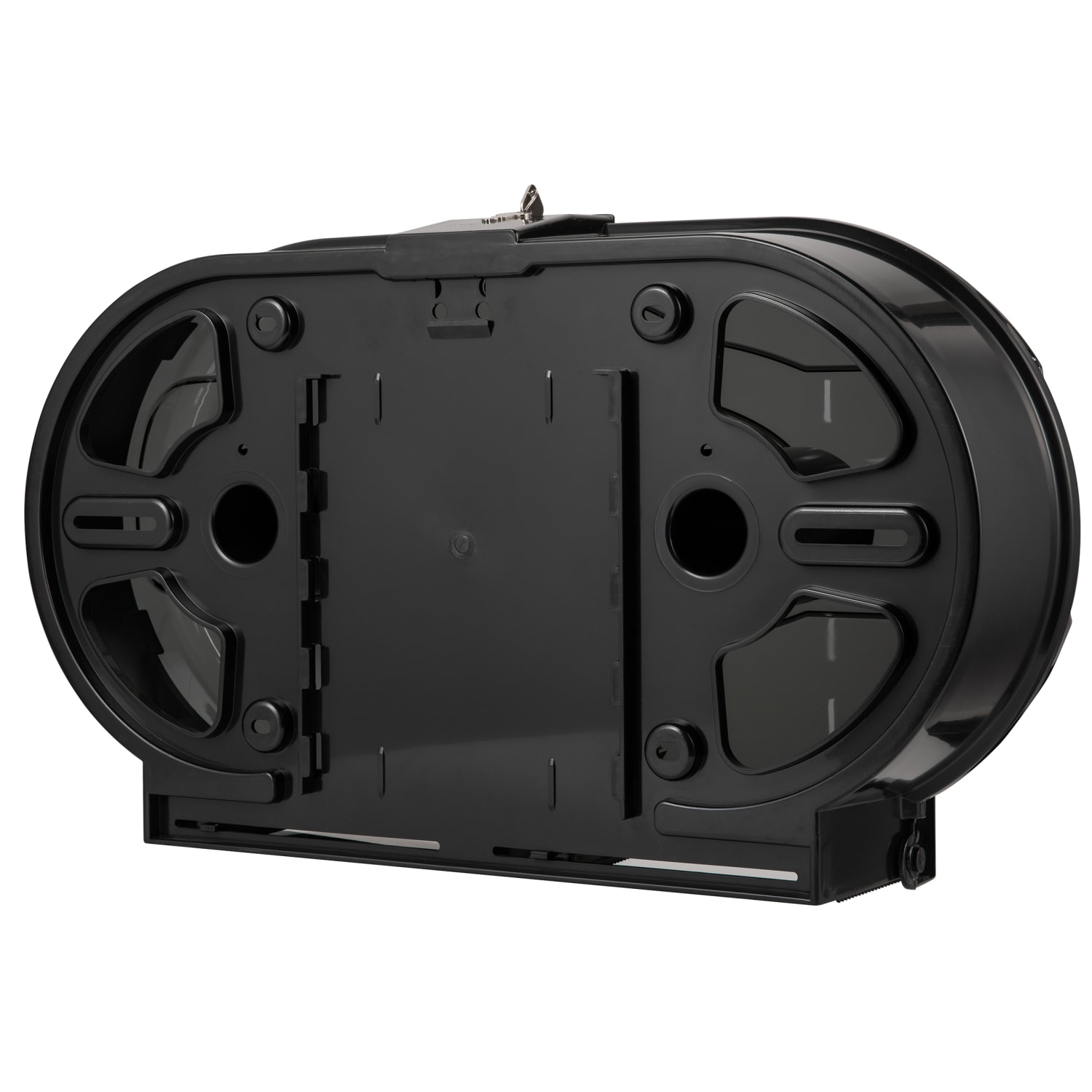 Alpine Double Jumbo Toilet Tissue Dispenser, 11-7/8inH x 20-5/16inW x 4-13/16inD, Black - Image 5