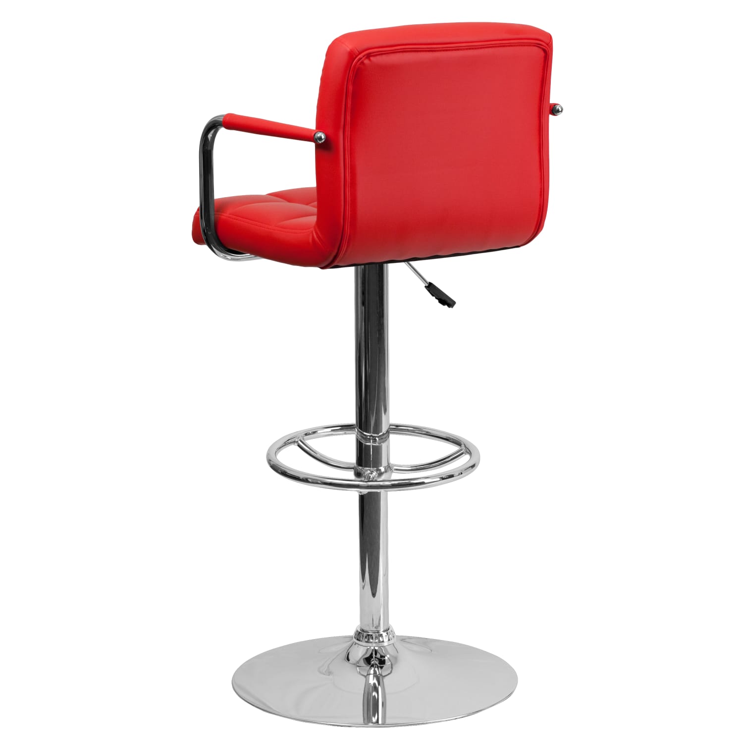 Flash Furniture Contemporary Quilted Vinyl Adjustable Height Bar Stool, Red - Image 8