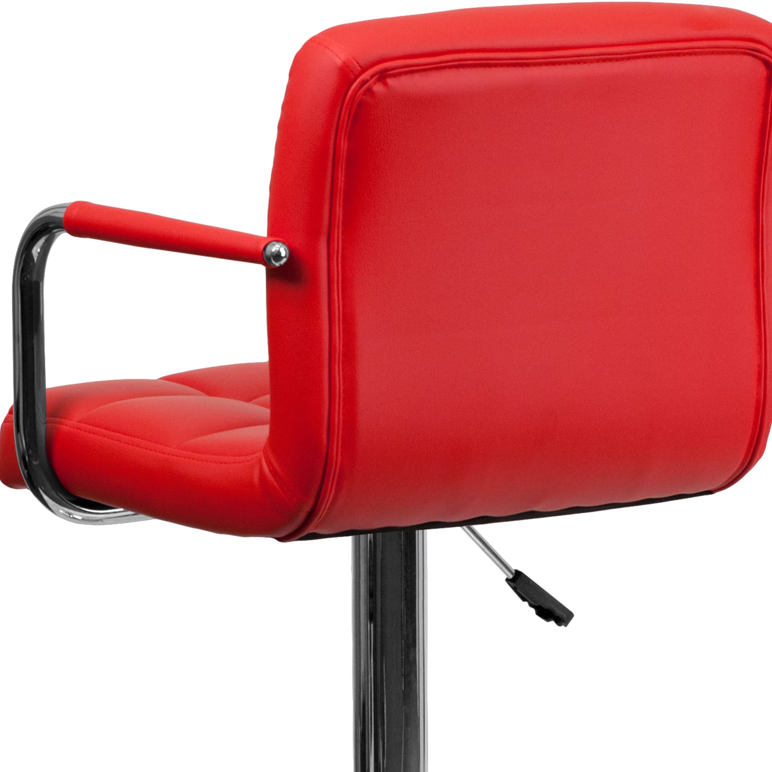 Flash Furniture Contemporary Quilted Vinyl Adjustable Height Bar Stool, Red - Image 12