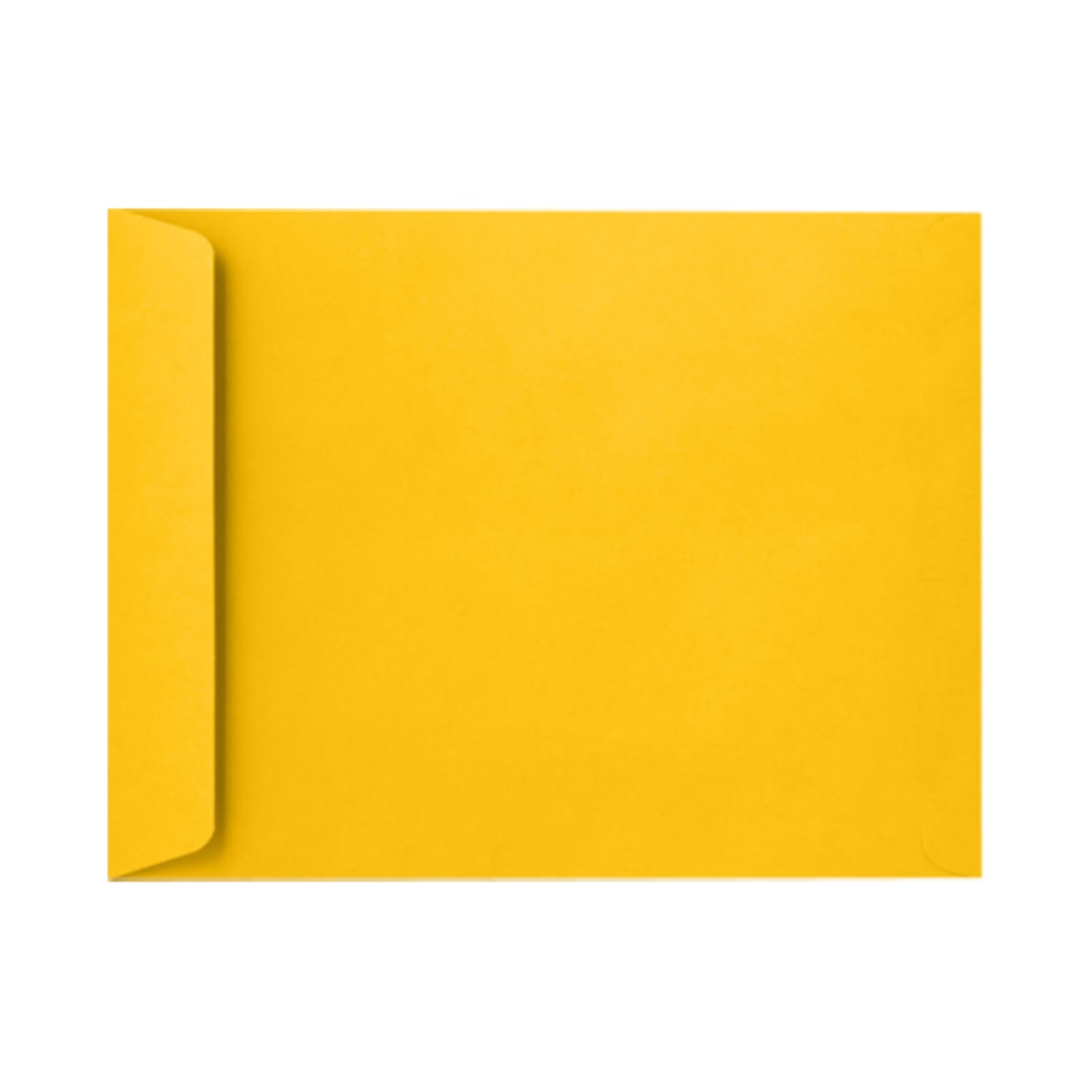 LUX Open-End Envelopes, 6in x 9in, Peel & Press Closure, Sunflower Yellow, Pack Of 50