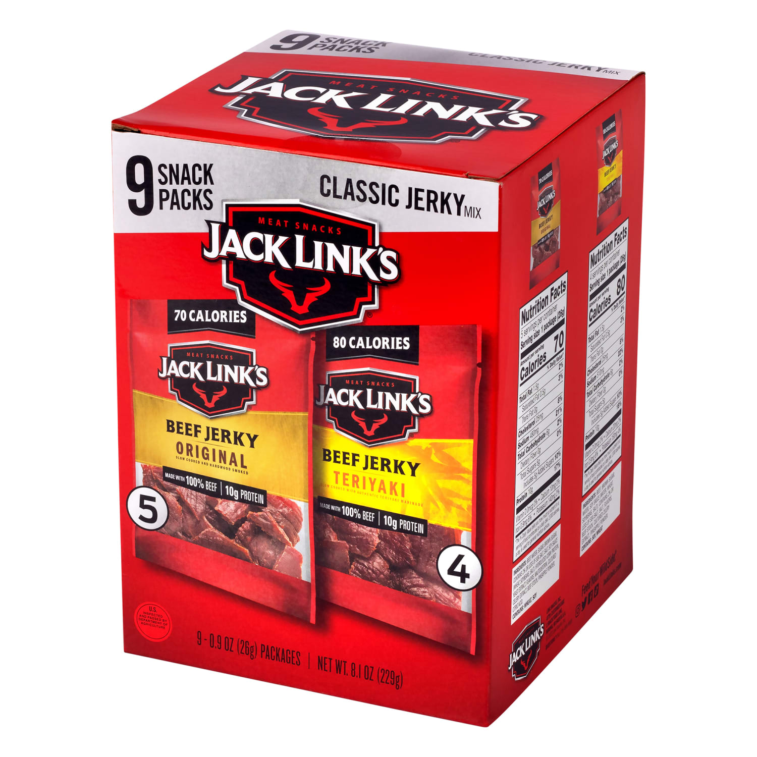 Jack Links Beef Jerky Variety Pack, 0.9 Oz, Case Of 9 Bags - Image 6