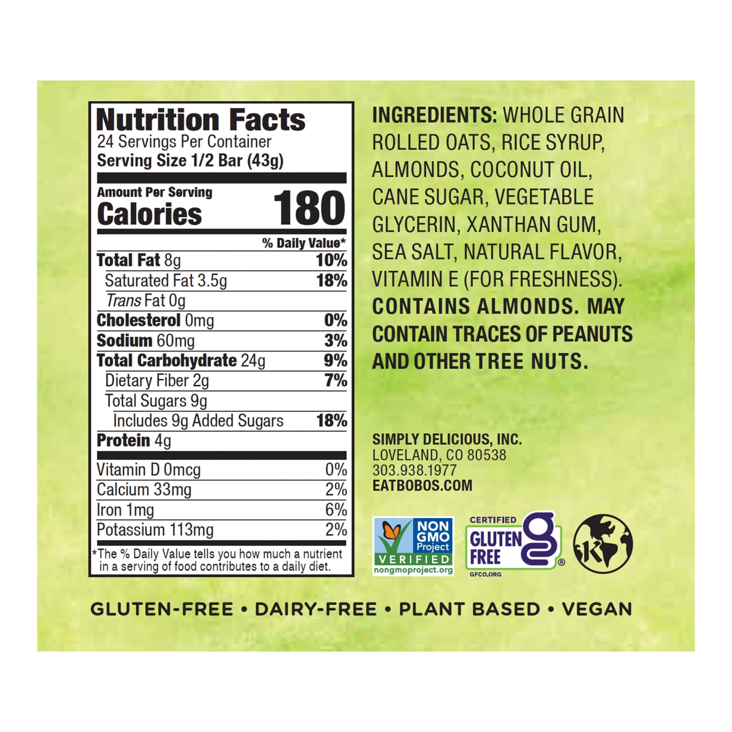 BOBOs Almond Butter Oat Bars - 12-3 oz - Image 4