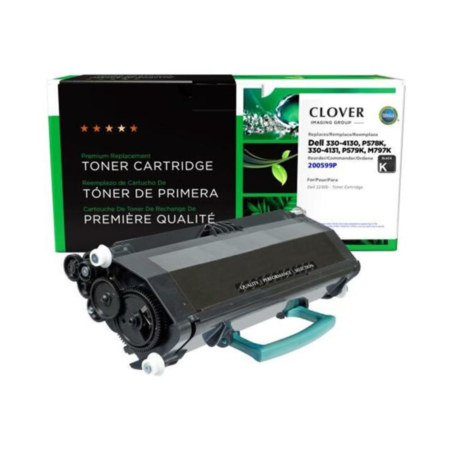 Clover Imaging Group Remanufactured Black Toner Cartridge Replacement For Dell 2230d, P578K - Image 3