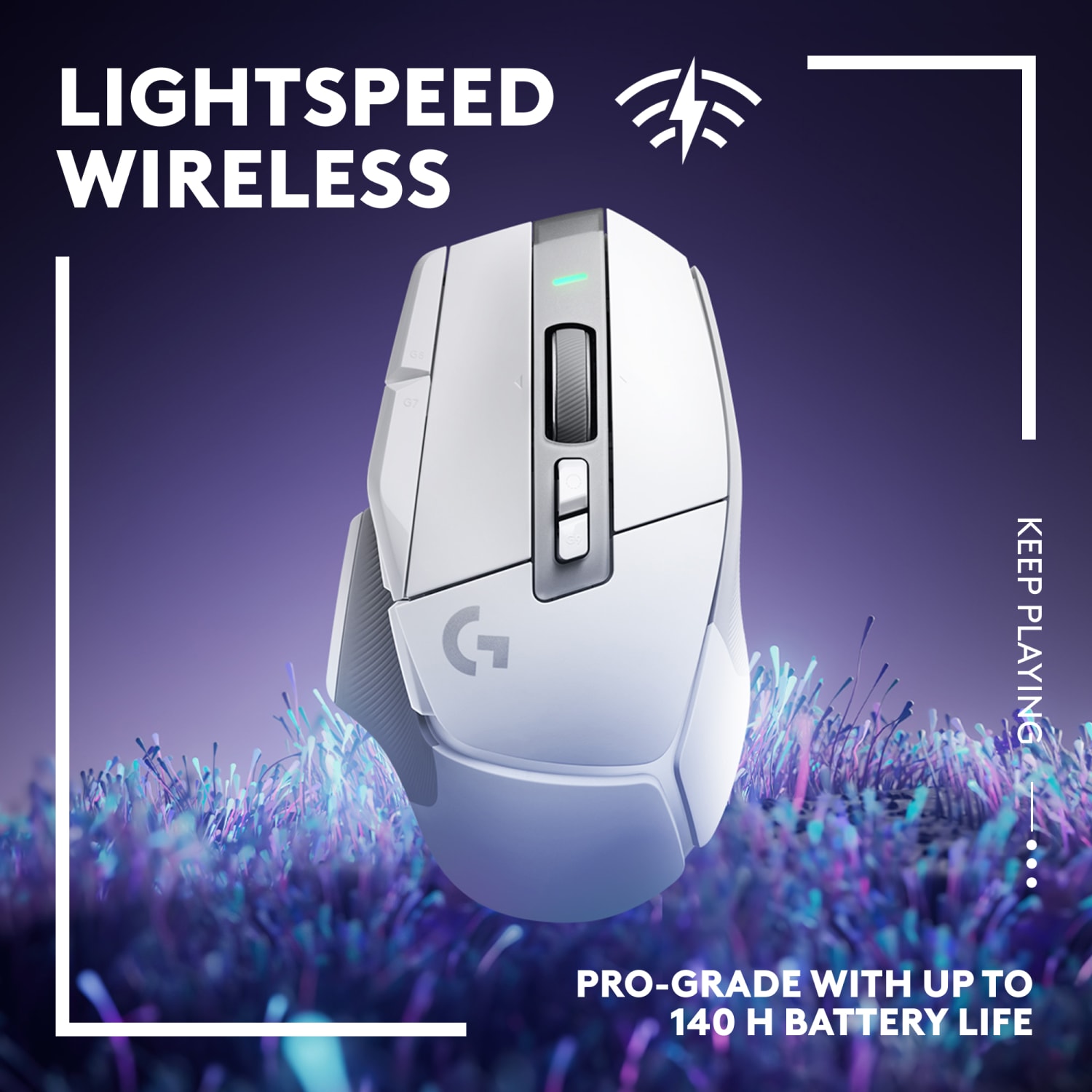 Logitech G LIGHTSPEED G502 X Gaming Mouse - Optical - Wireless - White - USB - 25600 dpi - Scroll Wheel - Image 4
