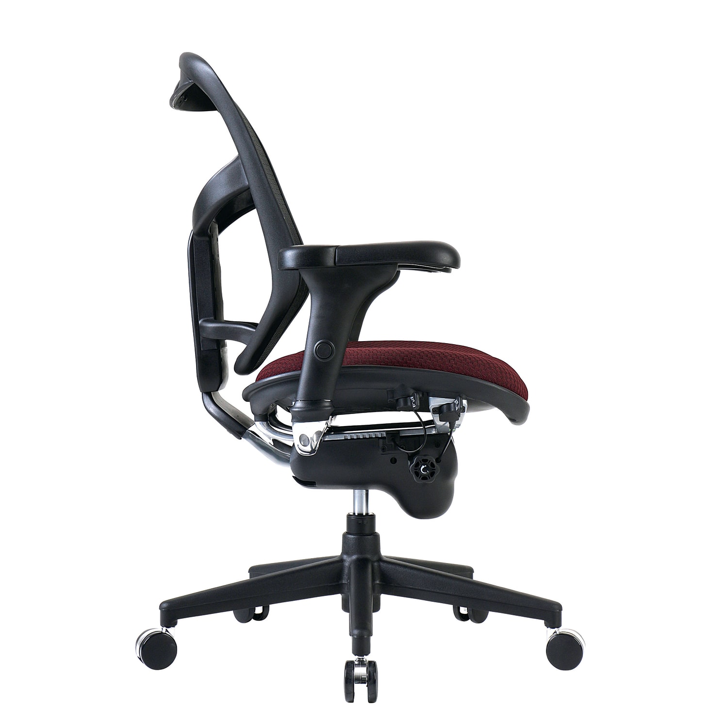 WorkPro Quantum 9000 Series Ergonomic MeshPremium Fabric MidBack Chair BlackBurgundy BIFMA Compliant PopularChairscom WorkPro Quantum 9000 Series Ergonomic MeshPremium Fabric Mid Back Chair BlackBurgundy BIFMA Compliant PopularChairscom