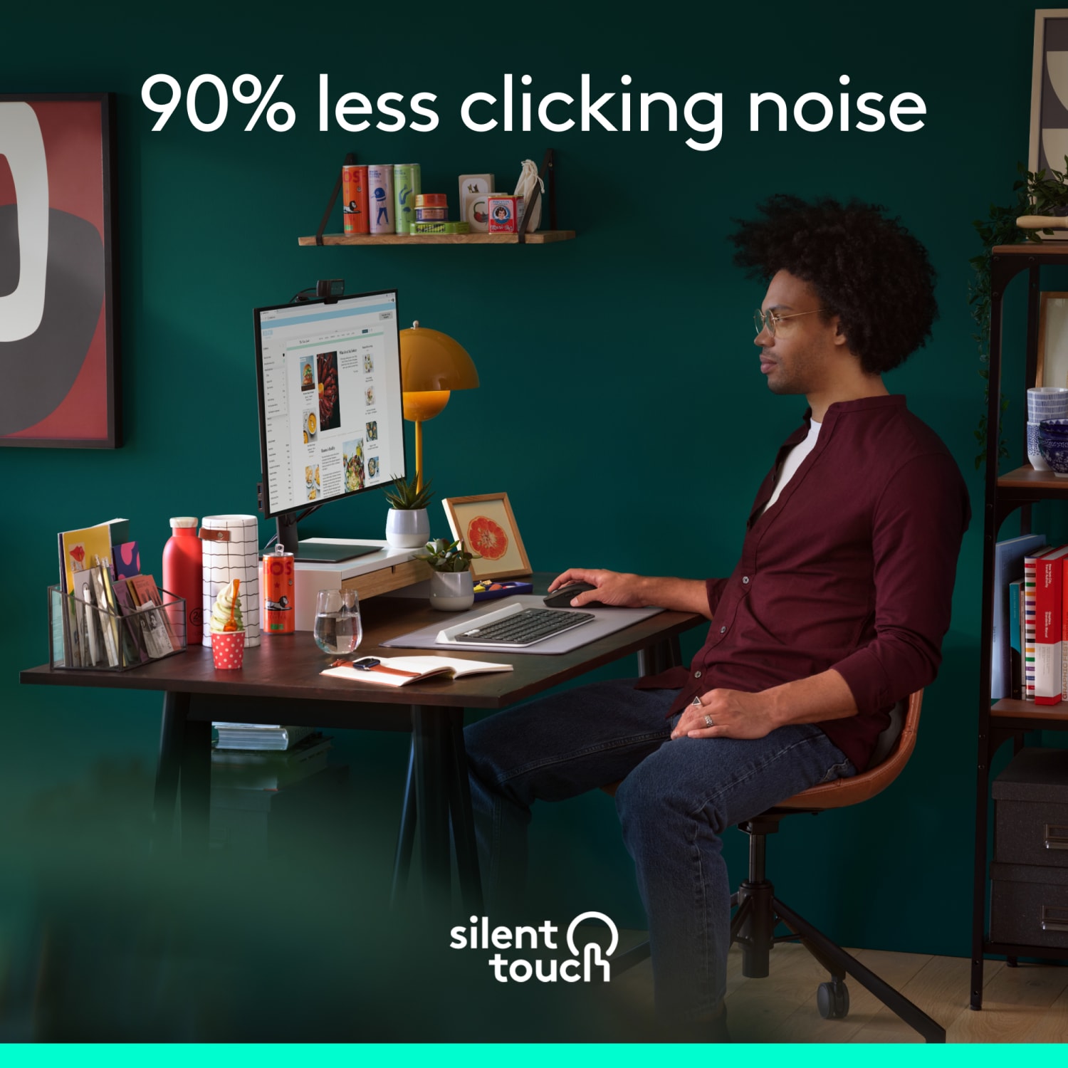 Logitech Signature M650 L Full Size Wireless Mouse, Graphite - Image 5