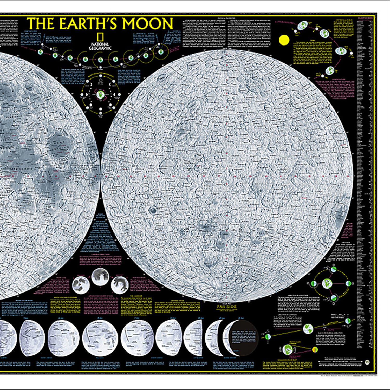 National Geographic Earths Moon Map, Laminated, 42.5in x 28.5in - Image 4