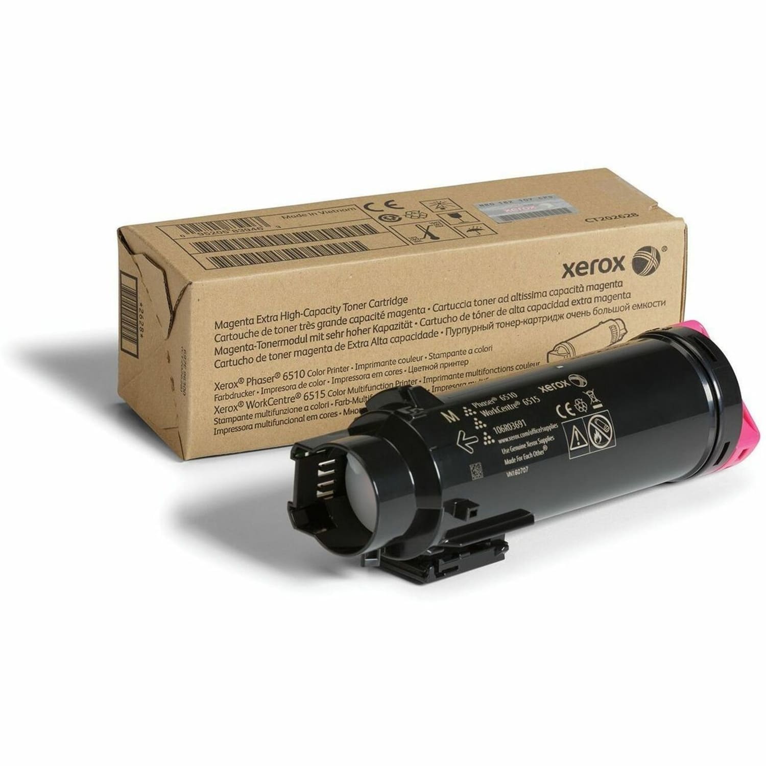Xerox Genuine Phaser 6510, WorkCentre 6515 Magenta Extra High capacity Toner Cartridge (4300 Pages) - 106R03691 - 4500 Pages