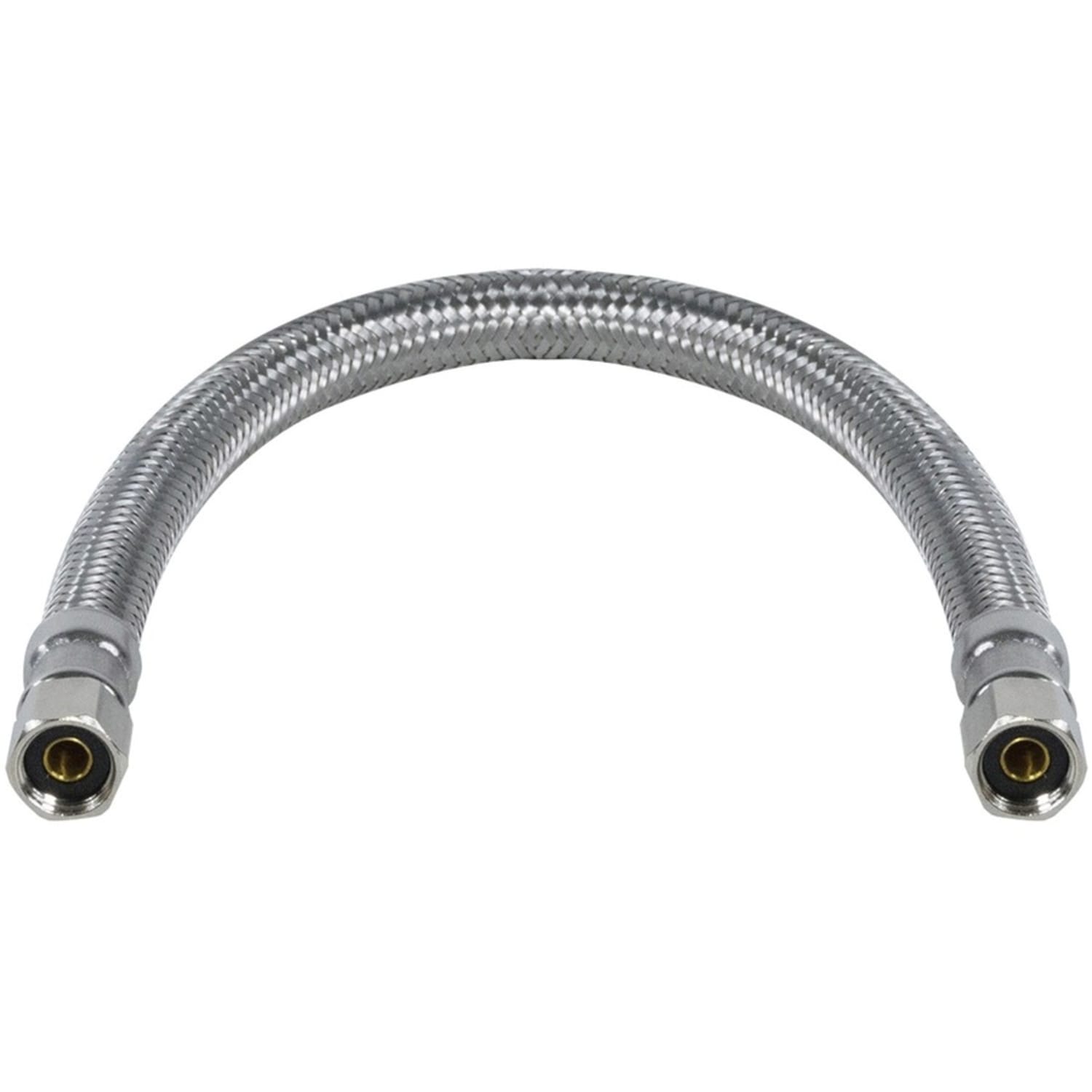 Certified Appliance Accessories Braided Stainless Steel Ice Maker Connector - 12in - Silver, Stainless Steel - Polyester, Polyvinyl Chloride (PVC), Stainless Steel, Brass - Image 3