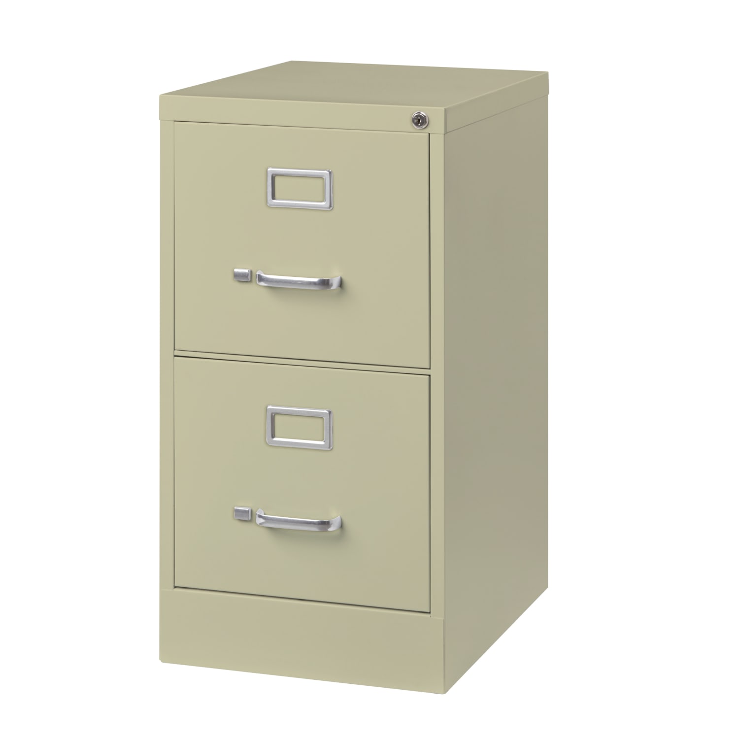 WorkPro 22inD Vertical 2-Drawer Letter-Size File Cabinet, Metal, Putty - Image 3