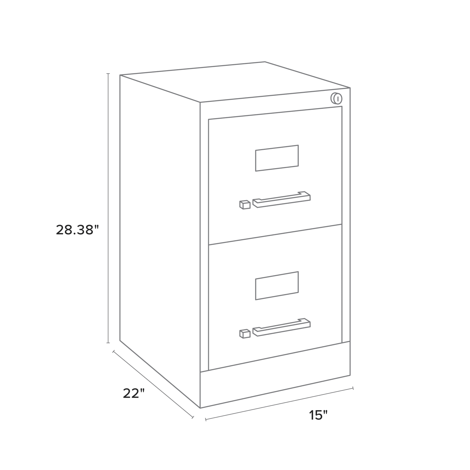 WorkPro 22inD Vertical 2-Drawer Letter-Size File Cabinet, Metal, Putty - Image 6