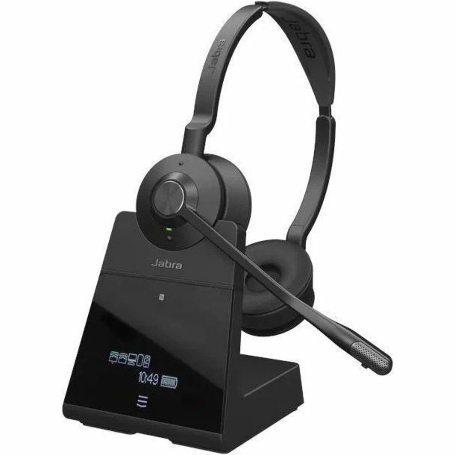 Jabra Engage 75 SE Headset - Stereo - Wireless - Bluetooth/DECT - 492.1 ft - 40 Hz to 16 kHz - On-ear, Over-the-ear - Binaural - Ear-cup - Electret Condenser, MEMS Technology Microphone - Black - Image 3