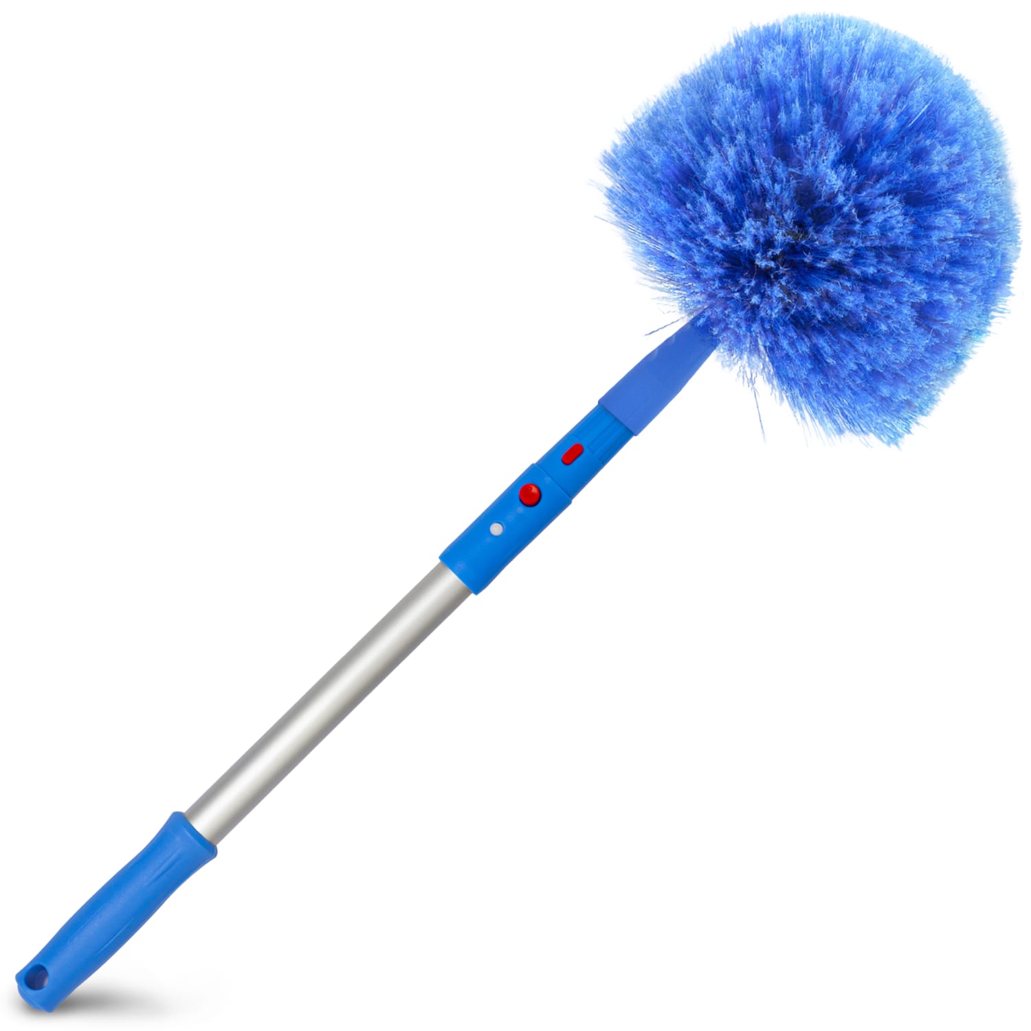 Gritt Commercial Cobweb Duster Brush With Pole, 6-11/16in Brush/20in Pole, Blue/Silver, Pack Of 3 - Image 4