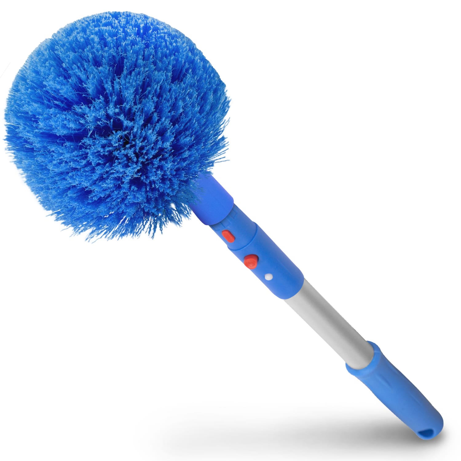 Gritt Commercial Cobweb Duster Brush With Pole, 6-11/16in Brush/20in Pole, Blue/Silver, Pack Of 3 - Image 6
