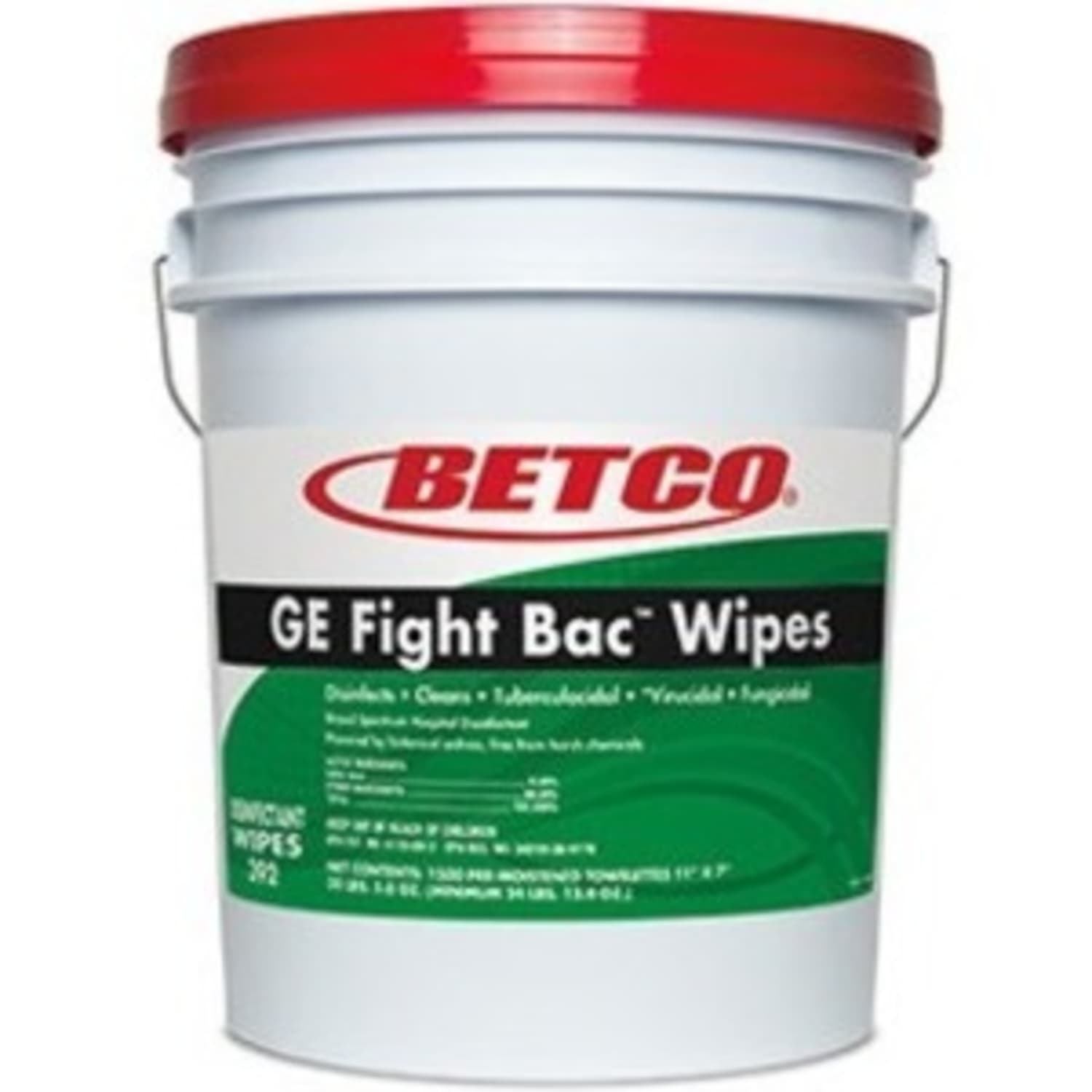 Betco Big Bucket GE Fight Bac Wipes, Fresh Scent, 7in x 11in, Bucket Of 1,500 Wipes - Image 3