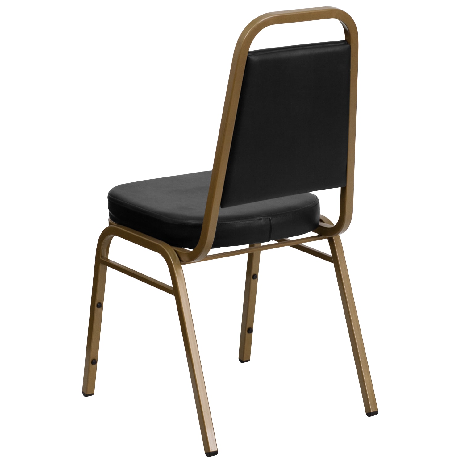 Flash Furniture HERCULES Series Trapezoidal Back Stacking Banquet Chair With 2 12in Thick Seat BlackGold PopularChairscom